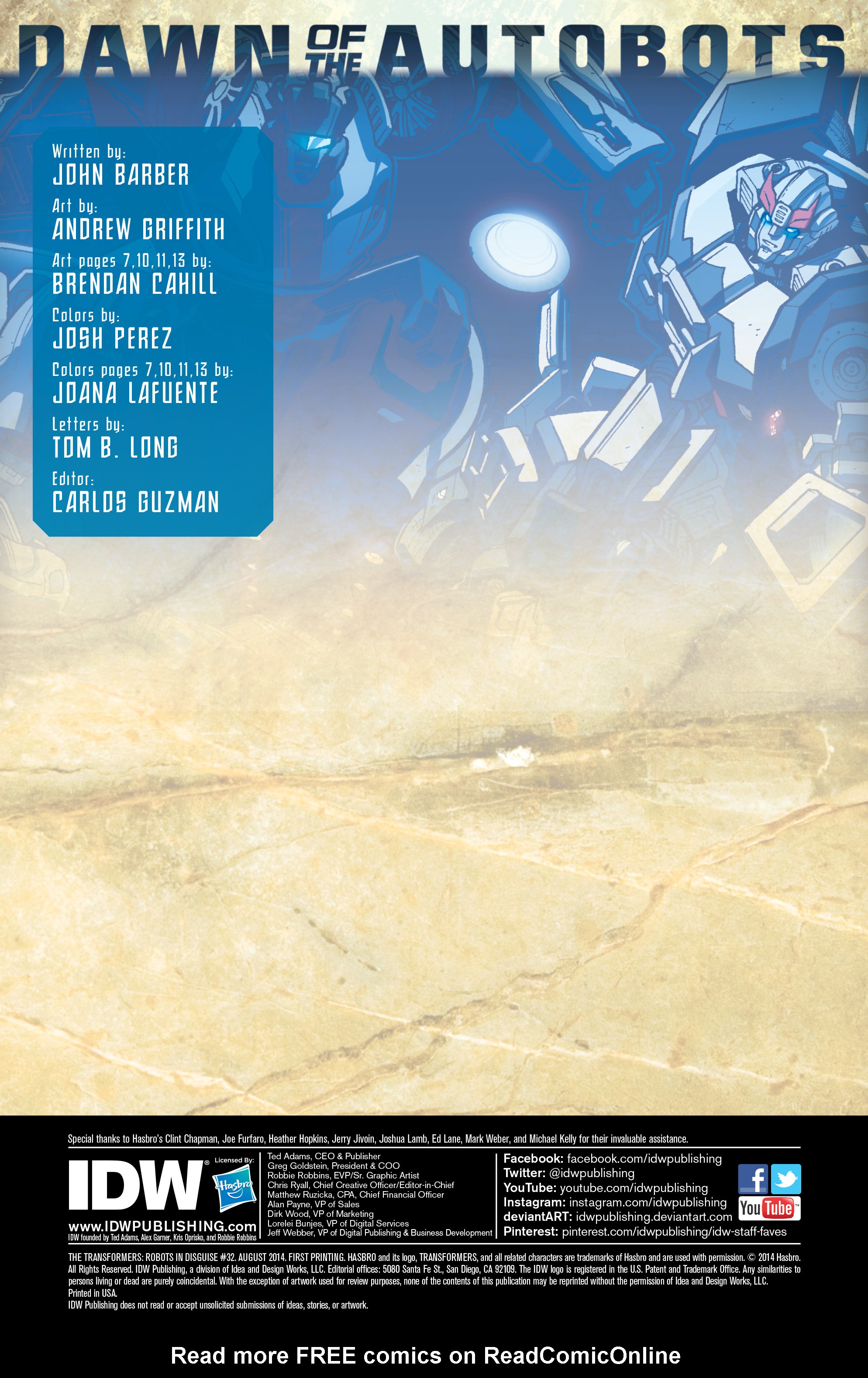 Read online Transformers: Robots In Disguise (2012) comic -  Issue #32 - 2