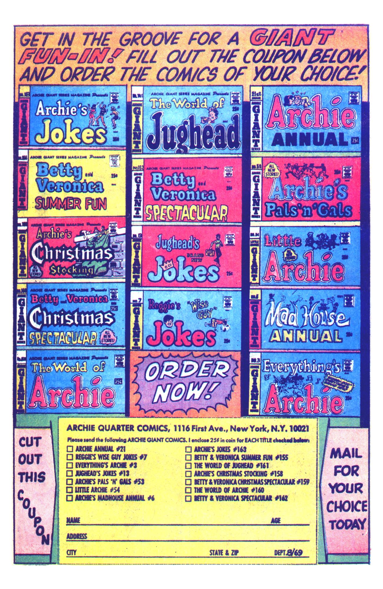 Read online Archie Giant Series Magazine comic -  Issue #163 - 31