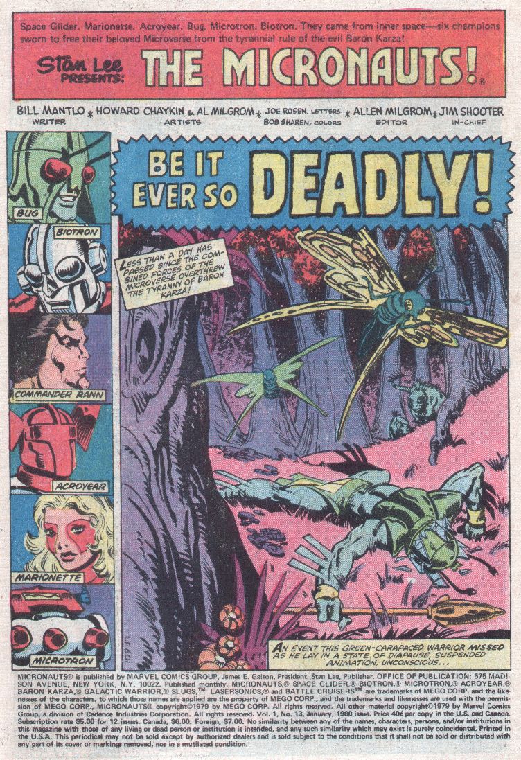 Read online Micronauts (1979) comic -  Issue #13 - 2