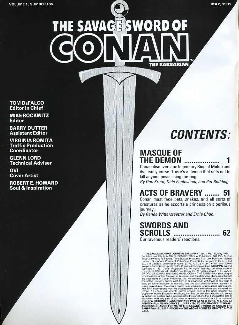 Read online The Savage Sword Of Conan comic -  Issue #185 - 2