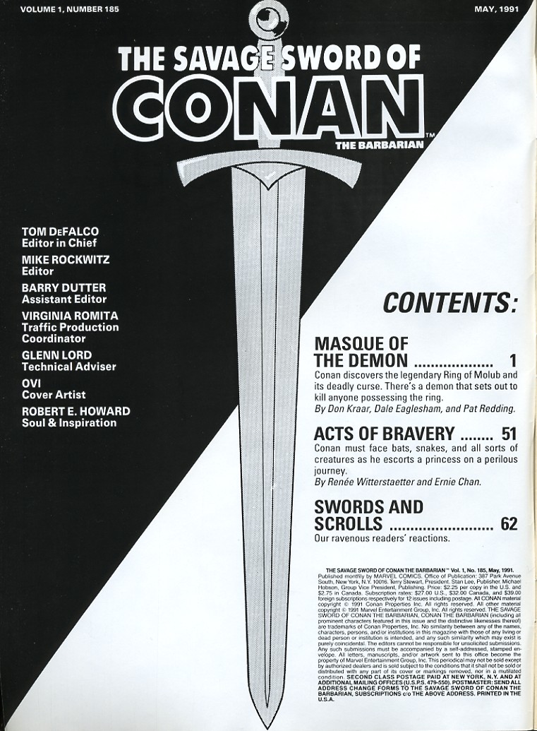 The Savage Sword Of Conan issue 185 - Page 2