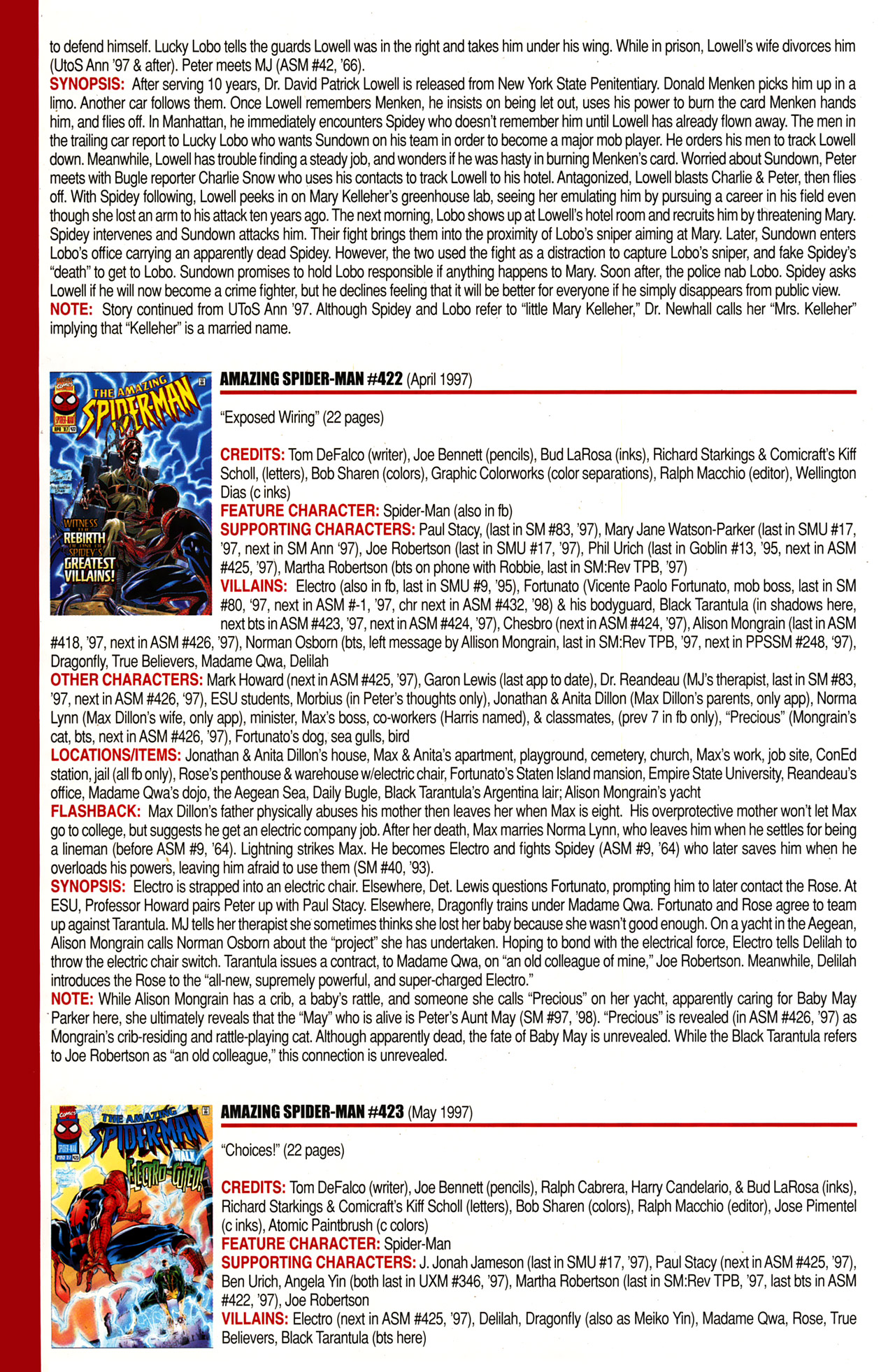 Read online Official Index to the Marvel Universe comic -  Issue #10 - 16