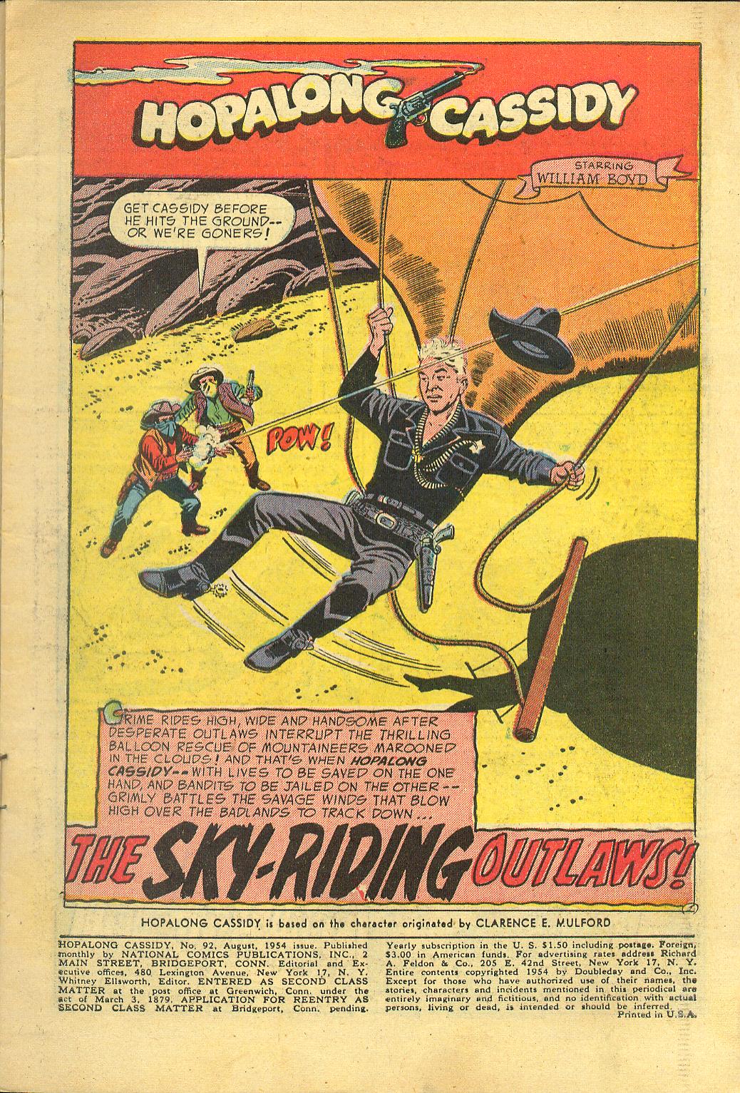 Read online Hopalong Cassidy comic -  Issue #92 - 3