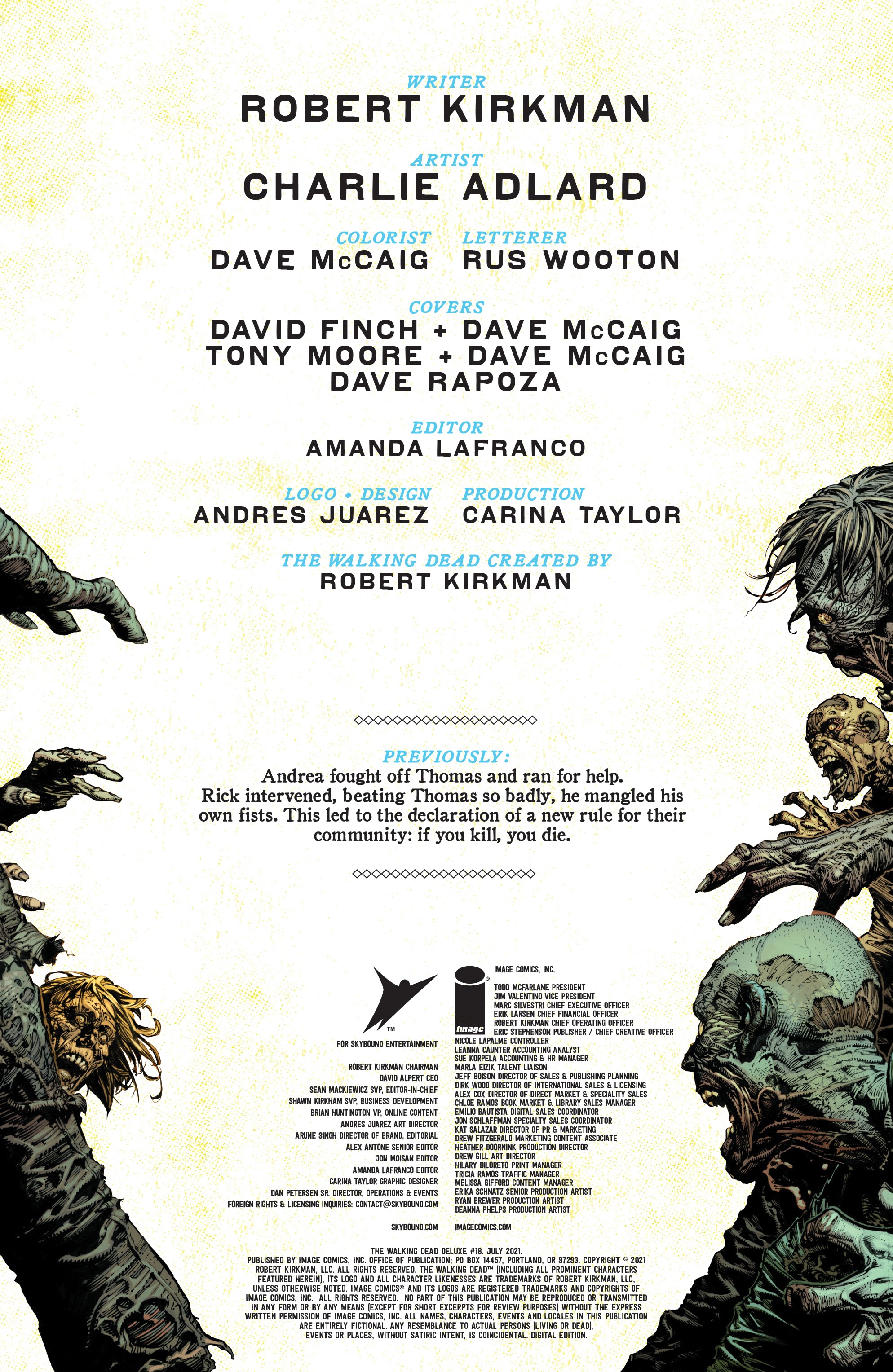 Read online The Walking Dead Deluxe comic -  Issue #18 - 2