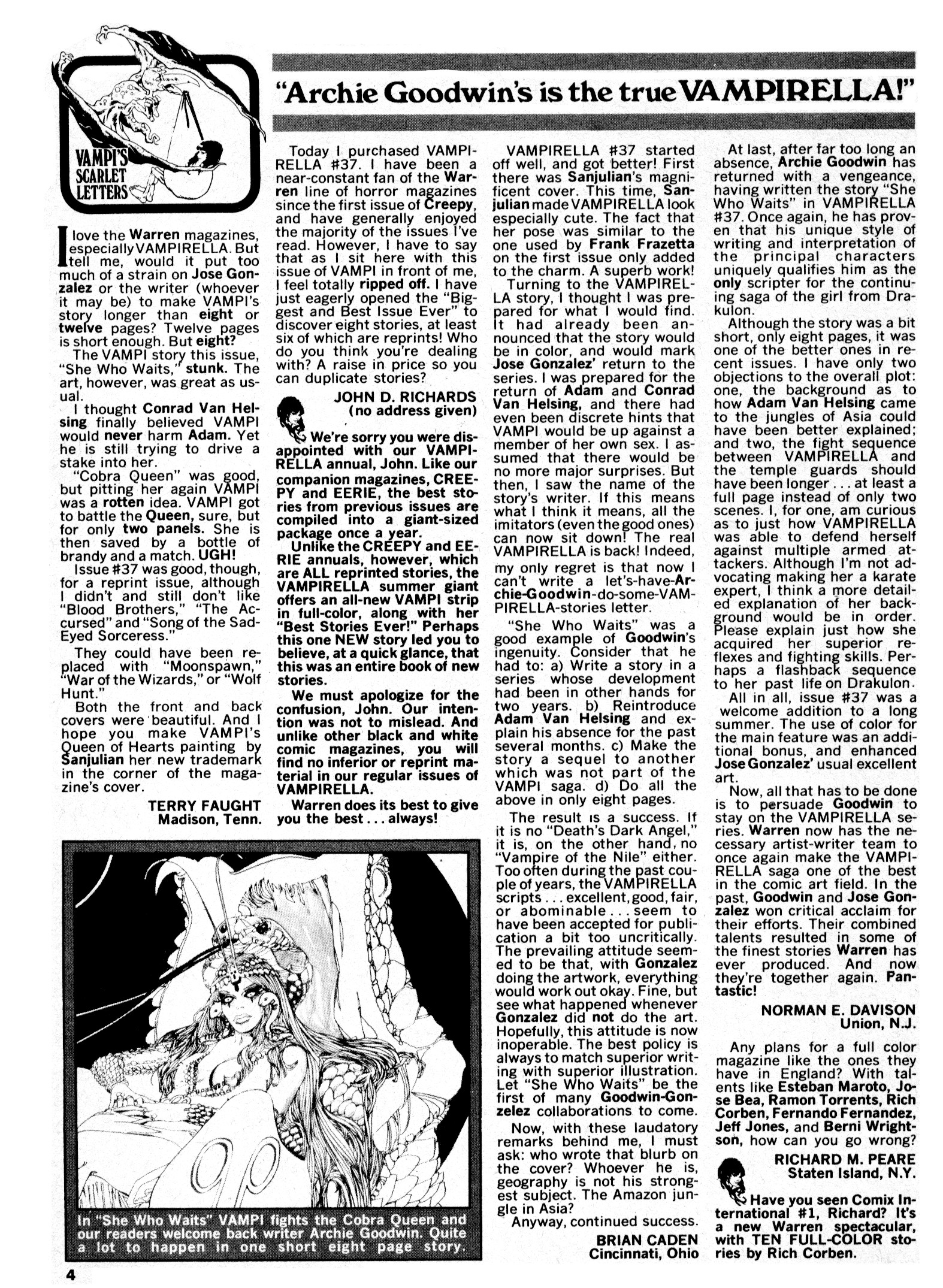 Read online Vampirella (1969) comic -  Issue #39 - 4