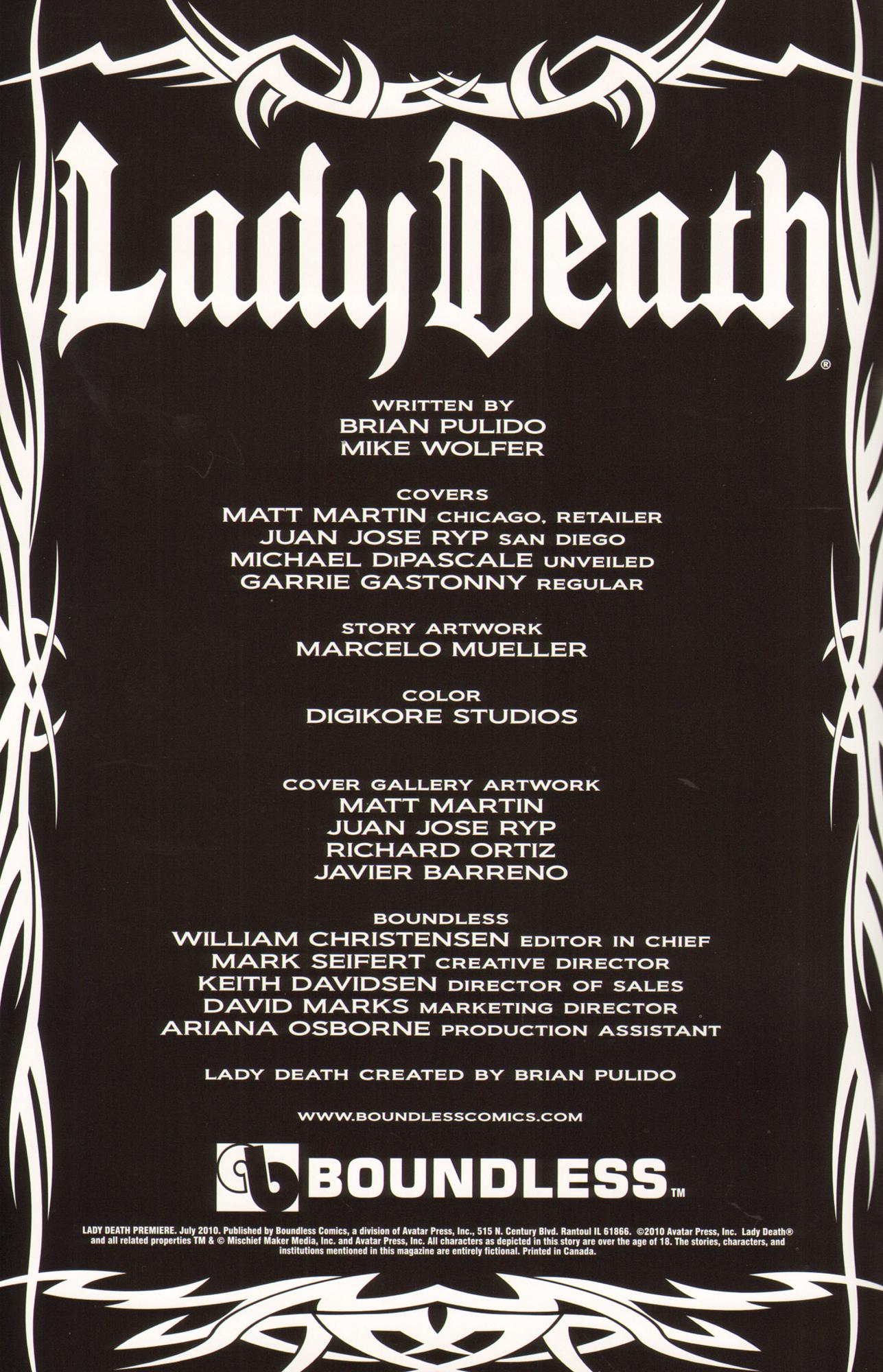 Read online Lady Death (2010) comic -  Issue # _Premiere - 3