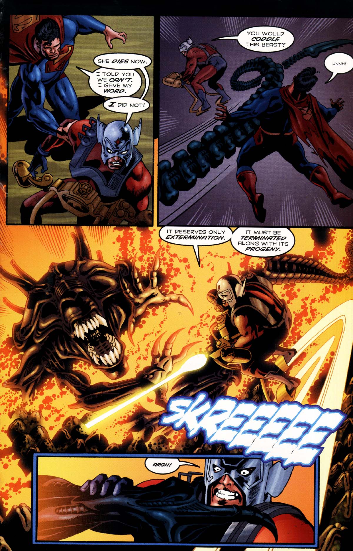 Read online Superman/Aliens 2: God War comic -  Issue #4 - 19
