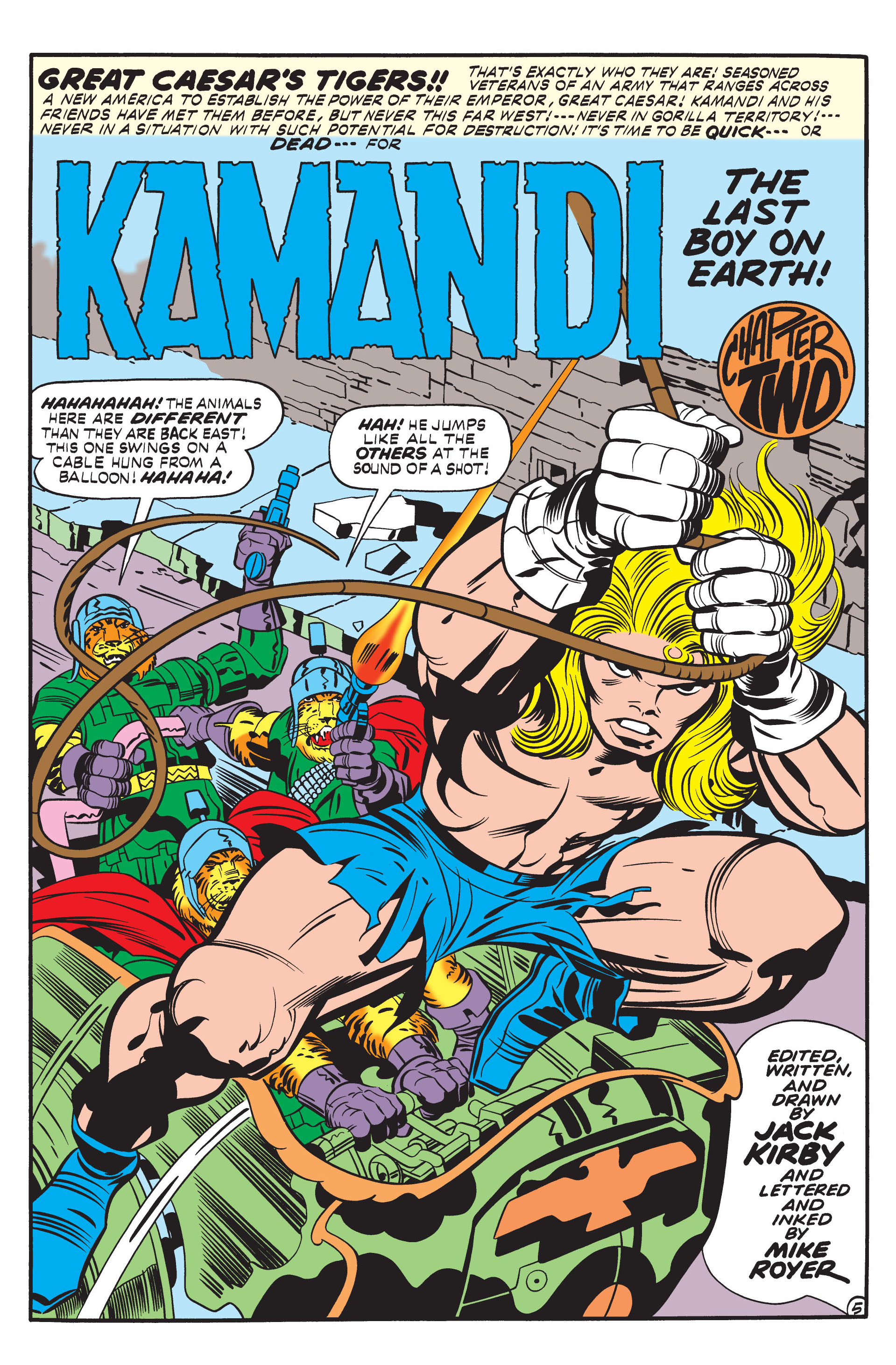 Read online Kamandi, The Last Boy On Earth comic -  Issue #4 - 5
