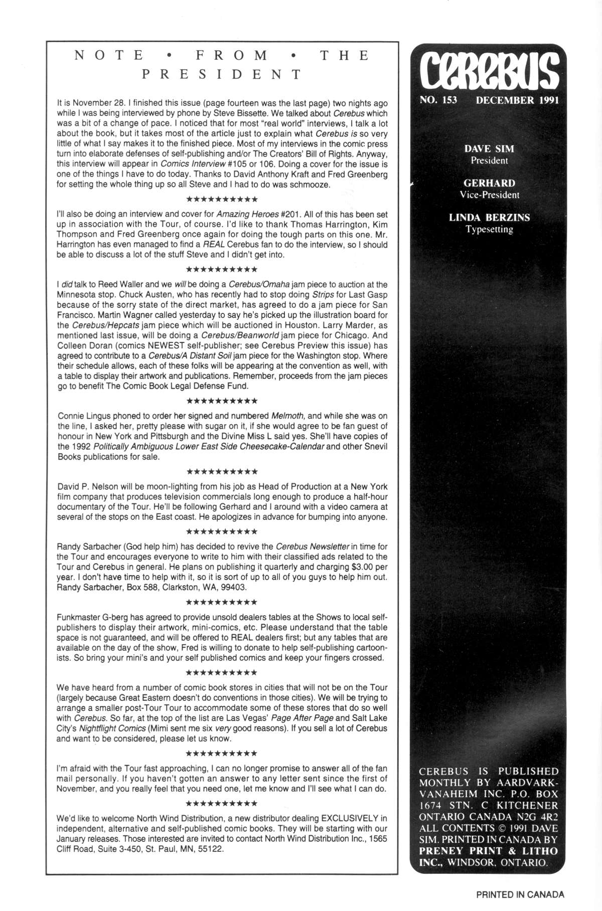 Cerebus Issue #153 #152 - English 2