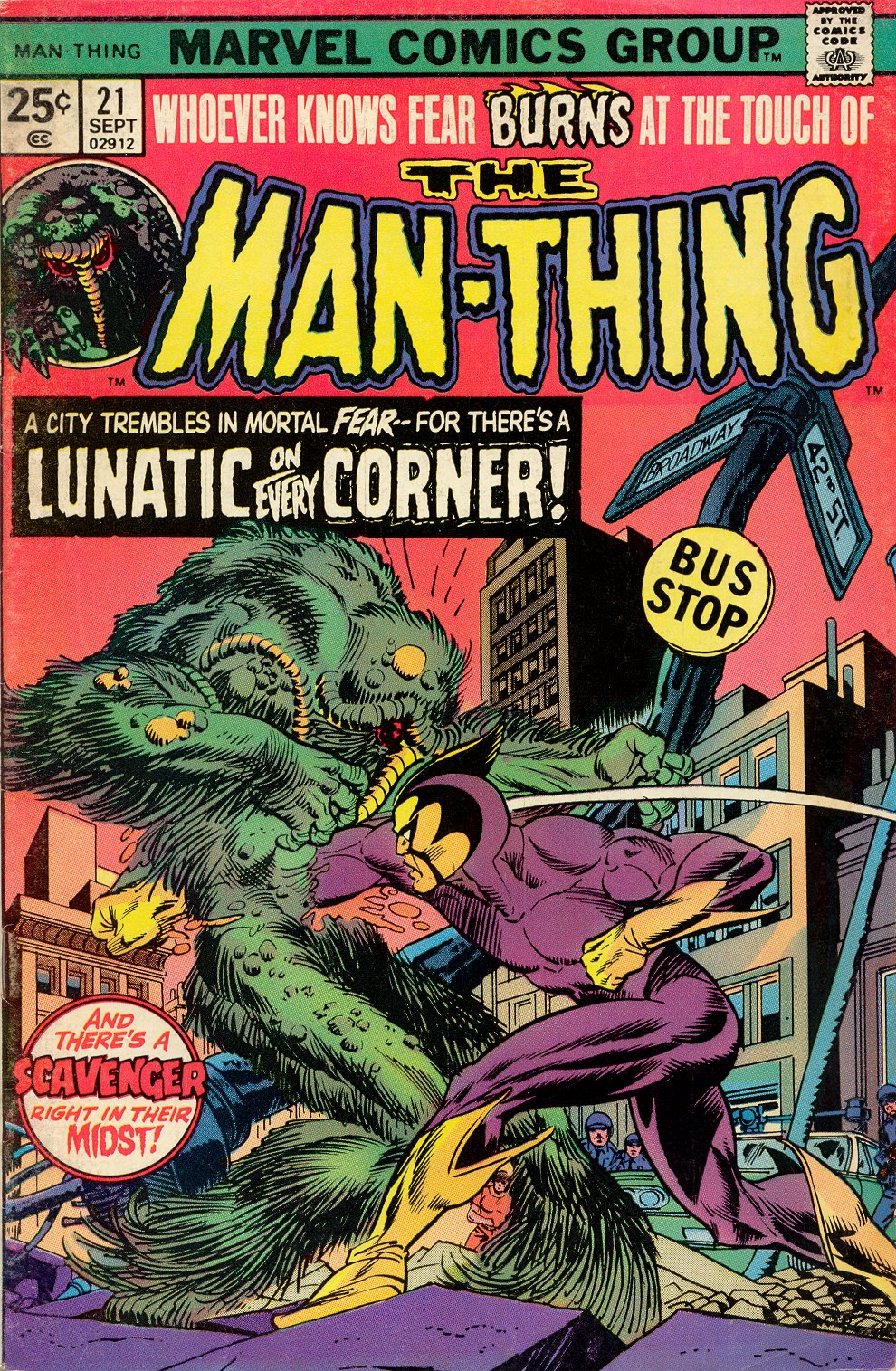 Read online Man-Thing (1974) comic -  Issue #21 - 1