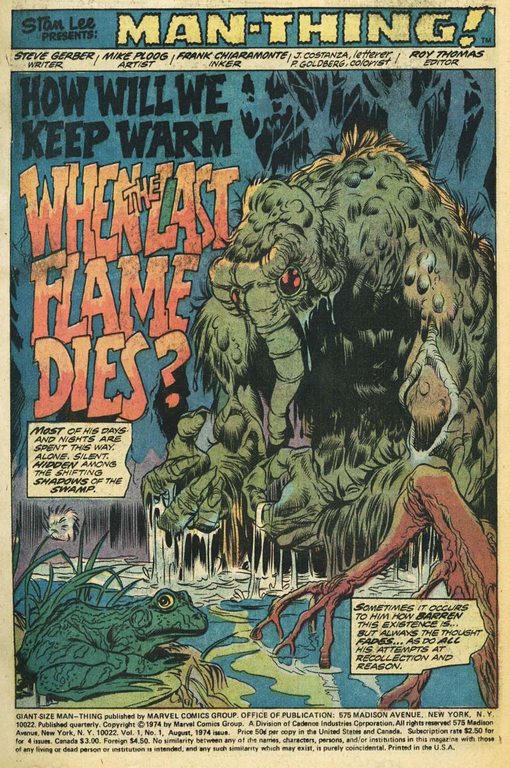 Read online Giant-Size Man-Thing comic -  Issue #1 - 2