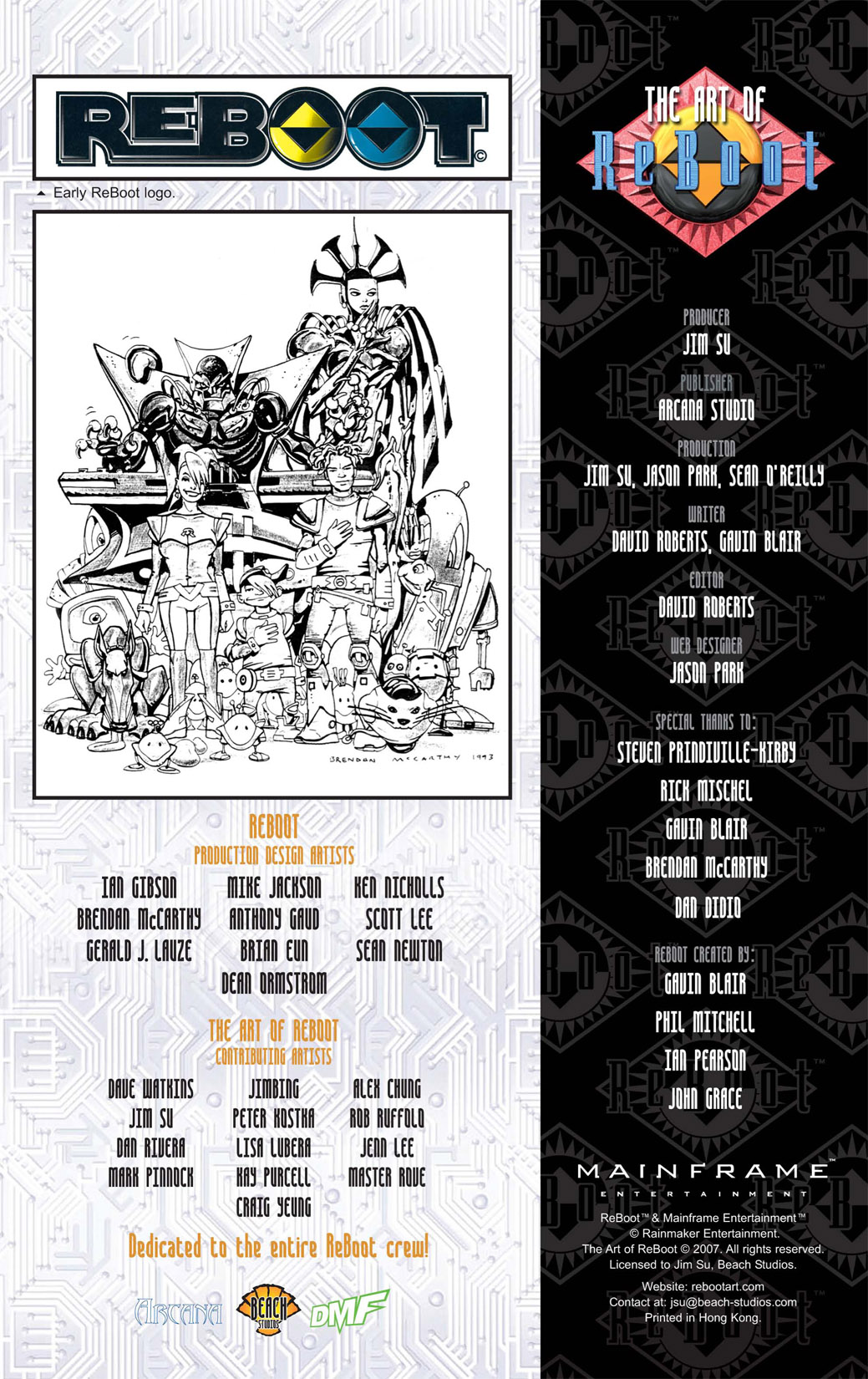 Read online The Art of Reboot comic -  Issue # TPB - 2