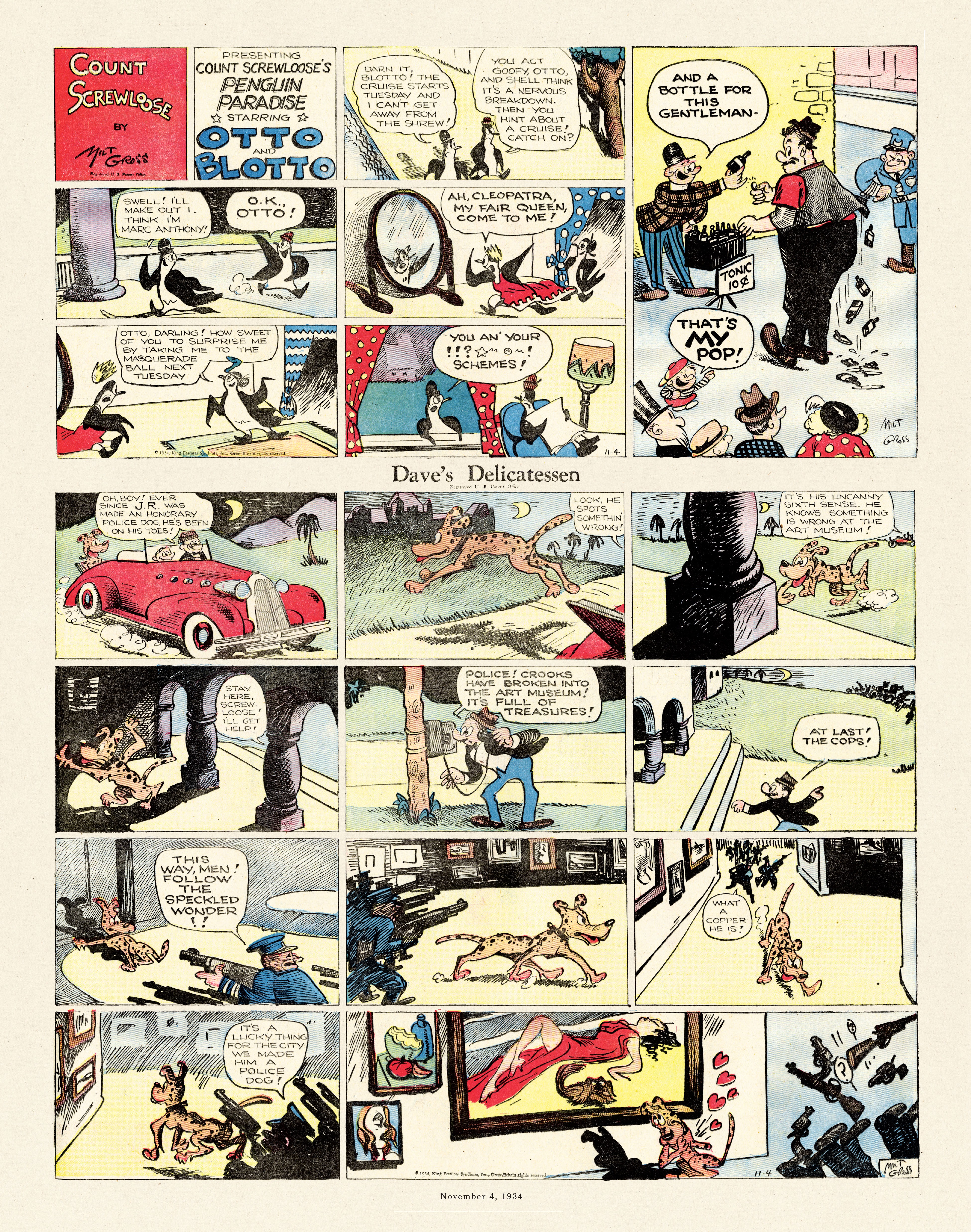 Read online Gross Exaggerations: The Meshuga Comic Strips of Milt Gross comic -  Issue # TPB - 142