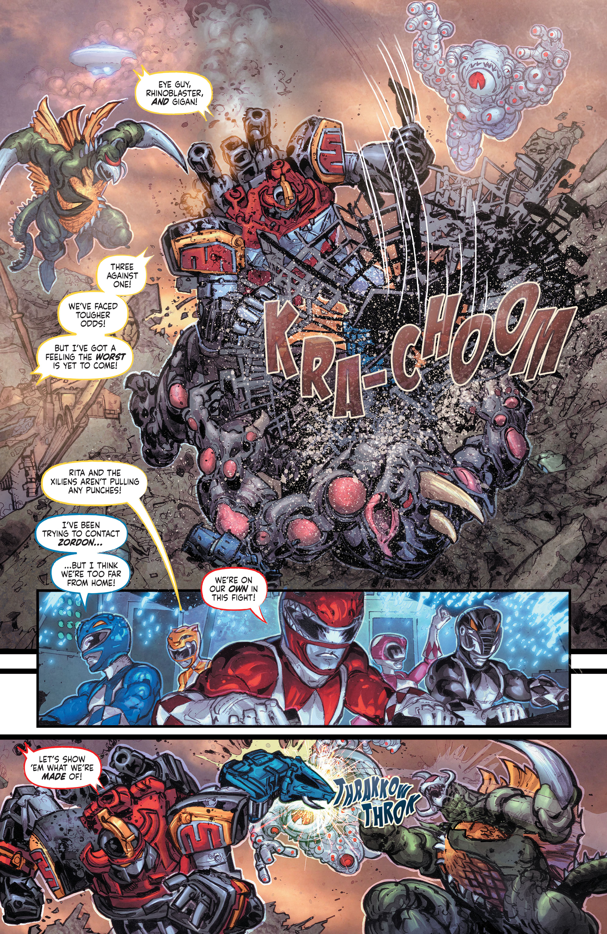 Read online Godzilla vs. The Mighty Morphin Power Rangers comic -  Issue #3 - 3
