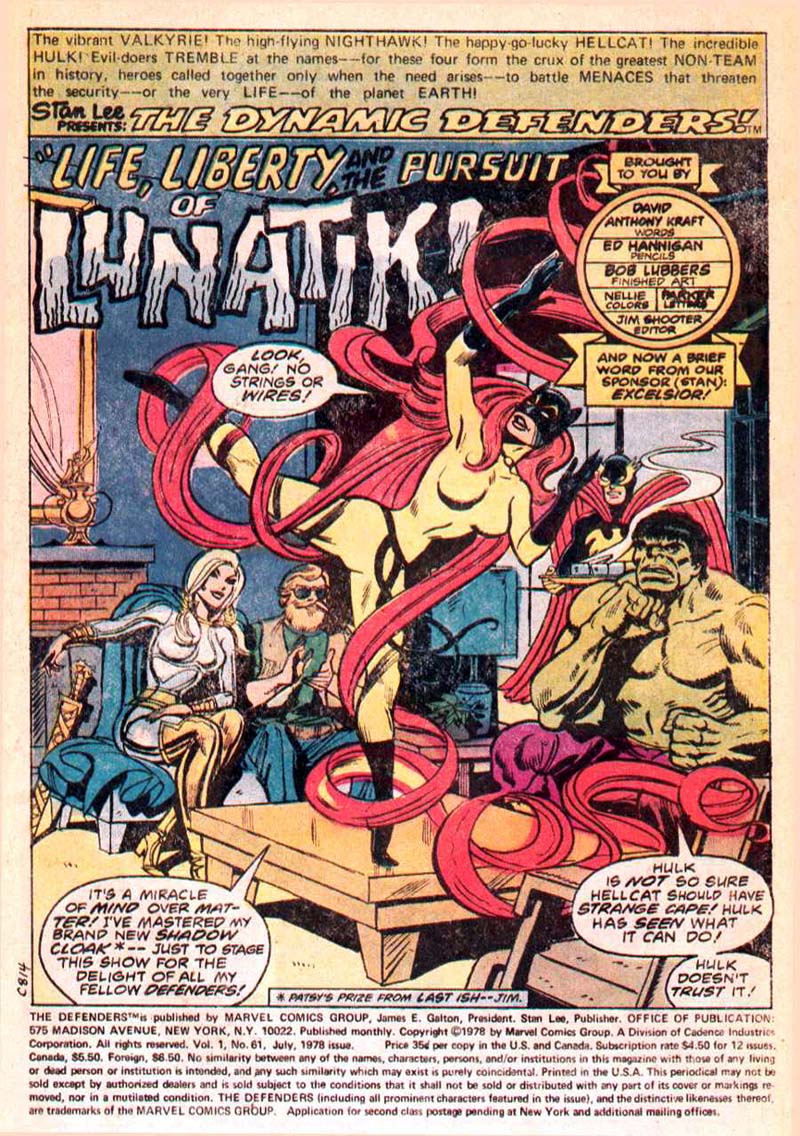 Read online The Defenders (1972) comic -  Issue #61 - 2