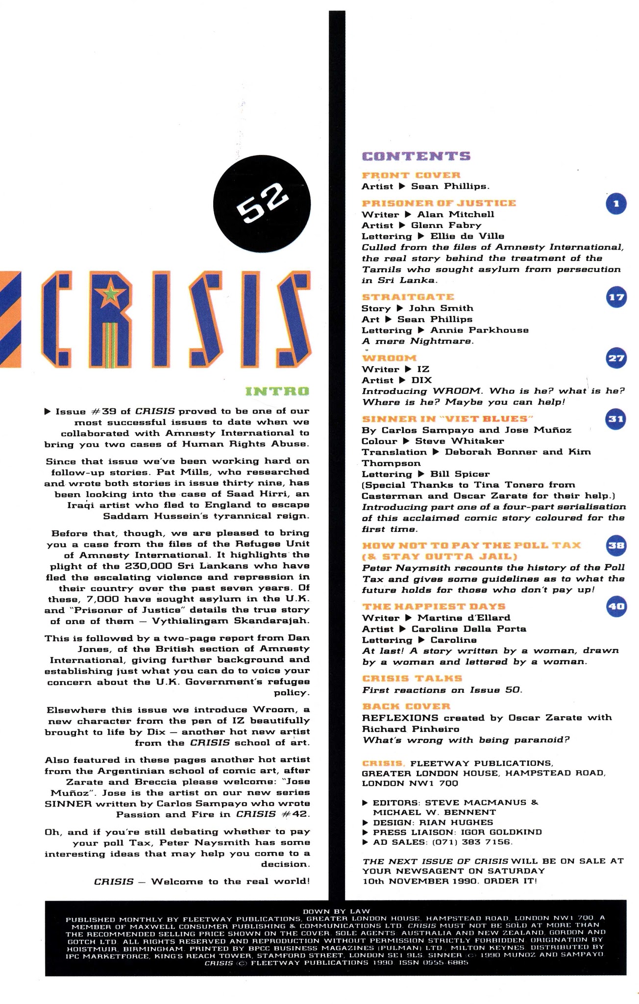 Read online Crisis comic -  Issue #52 - 2