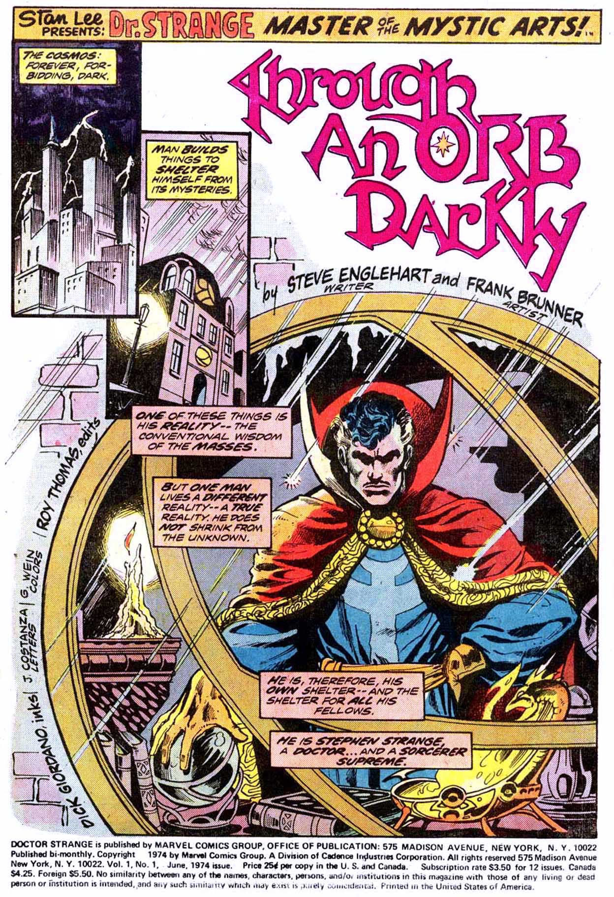 Read online Doctor Strange (1974) comic -  Issue #1 - 2