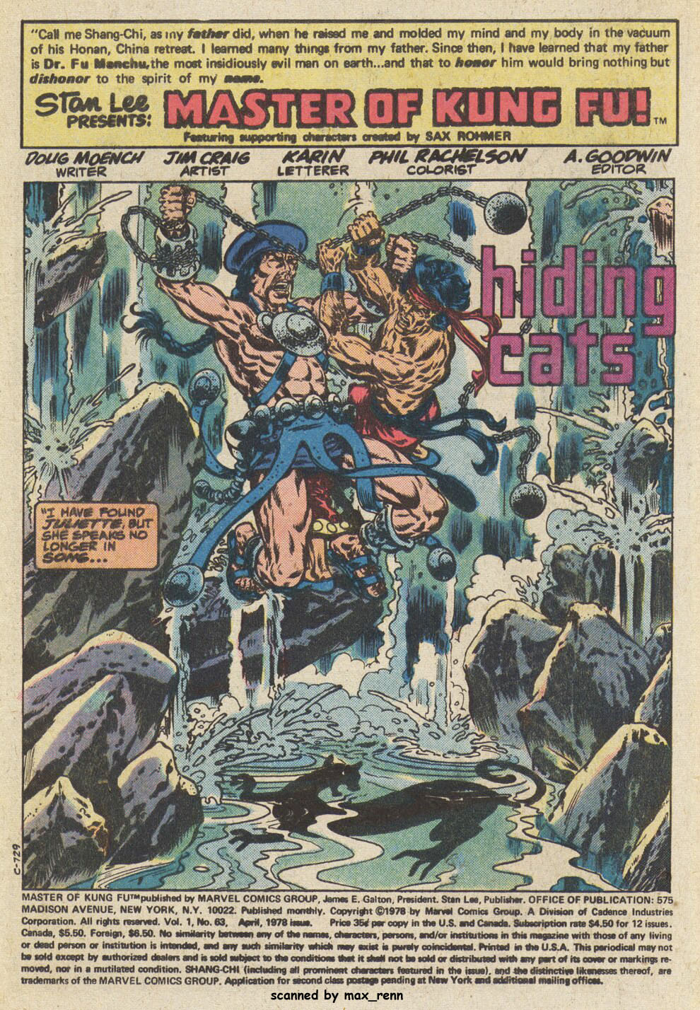 Read online Master of Kung Fu (1974) comic -  Issue #63 - 2