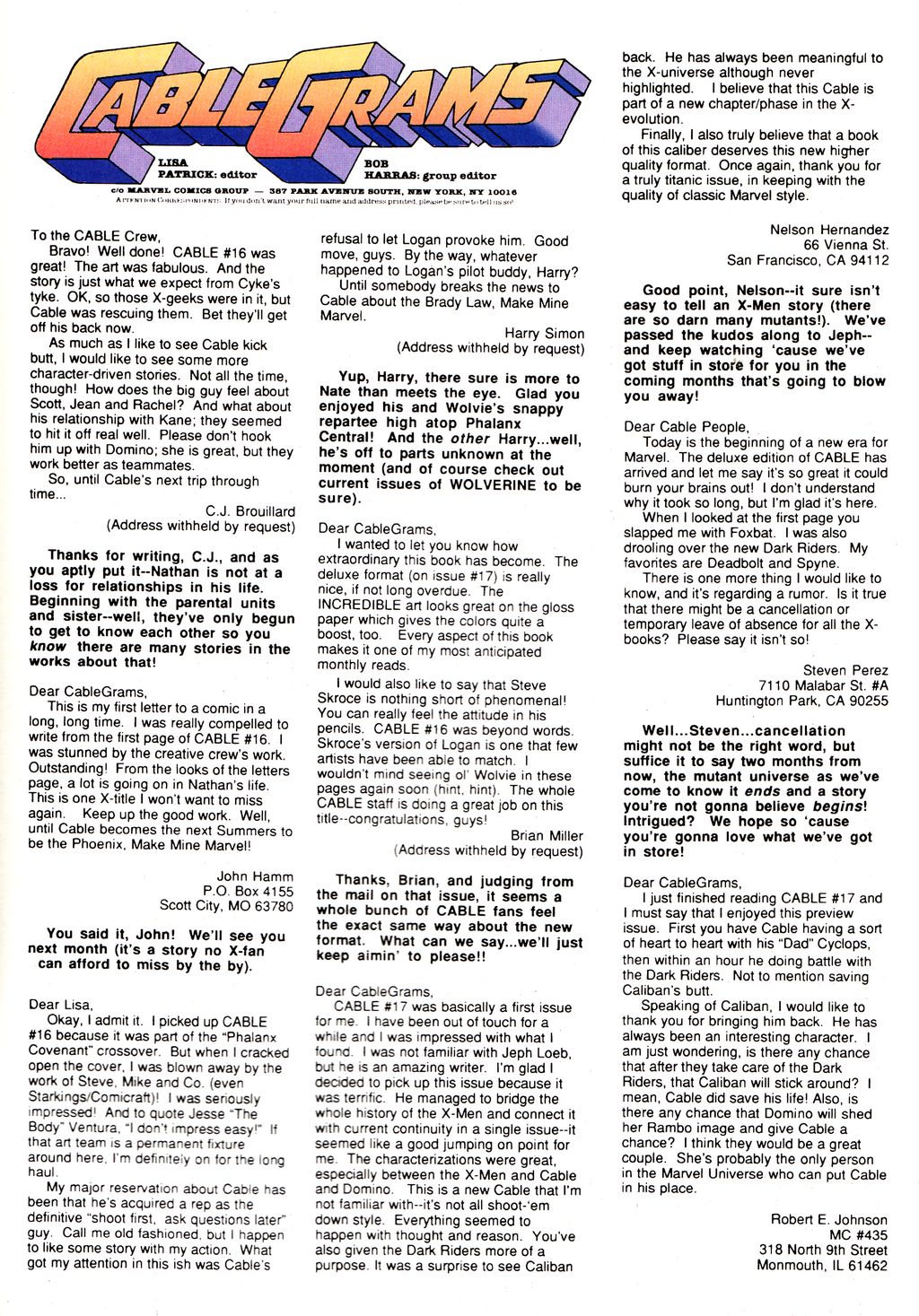 Read online Cable (1993) comic -  Issue #19 - 27