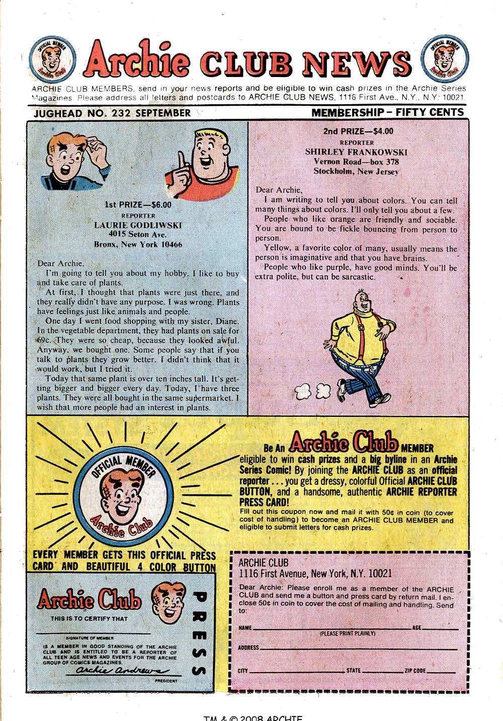 Read online Jughead (1965) comic -  Issue #232 - 11