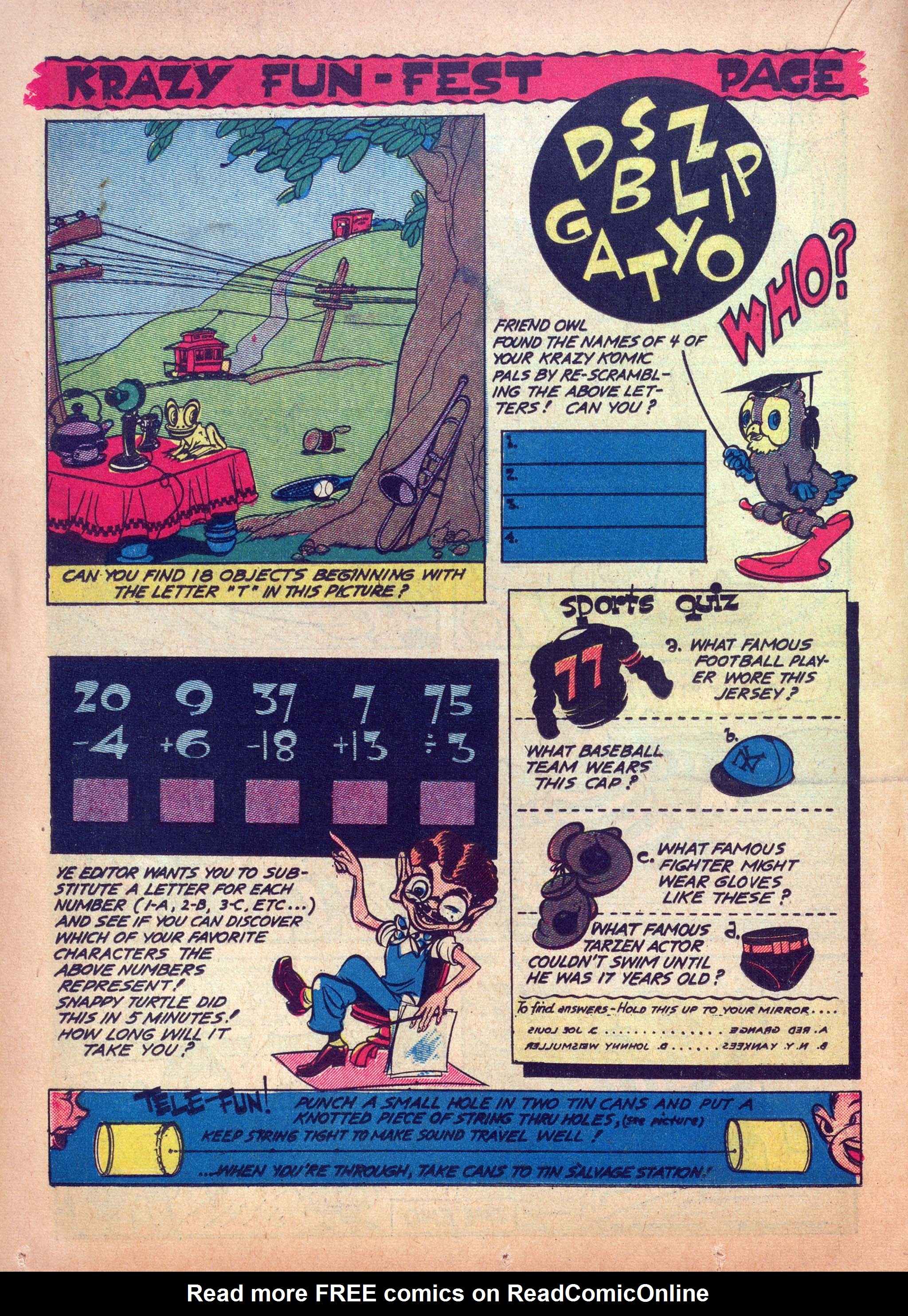 Read online Krazy Komics comic -  Issue #2 - 34