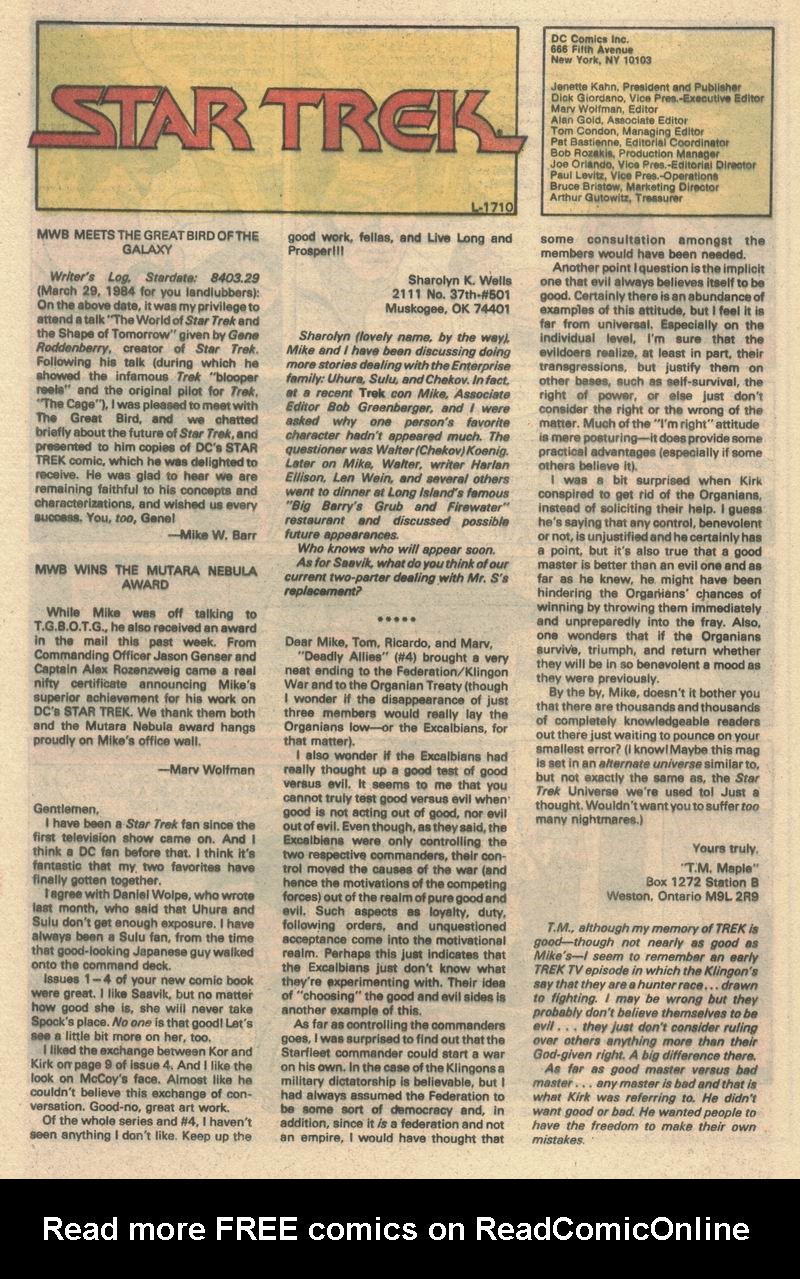 Read online Star Trek (1984) comic -  Issue #8 - 25