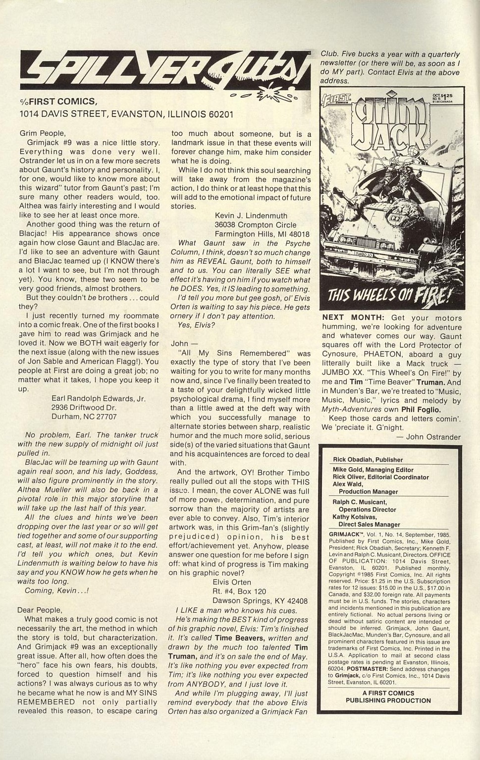 Read online Grimjack comic -  Issue #14 - 2