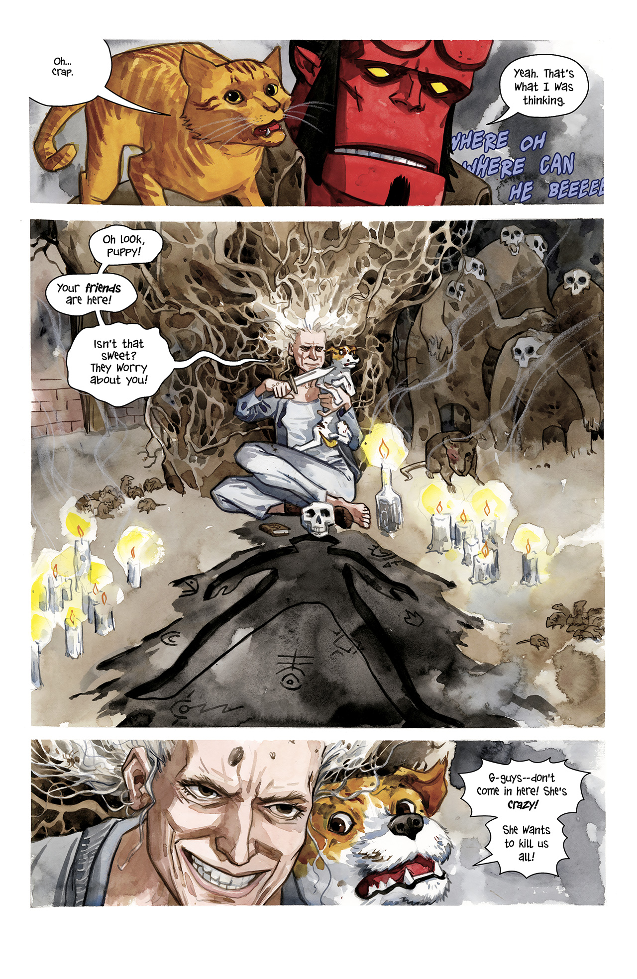 Read online Hellboy/Beasts of Burden: Sacrifice comic -  Issue # Full - 16