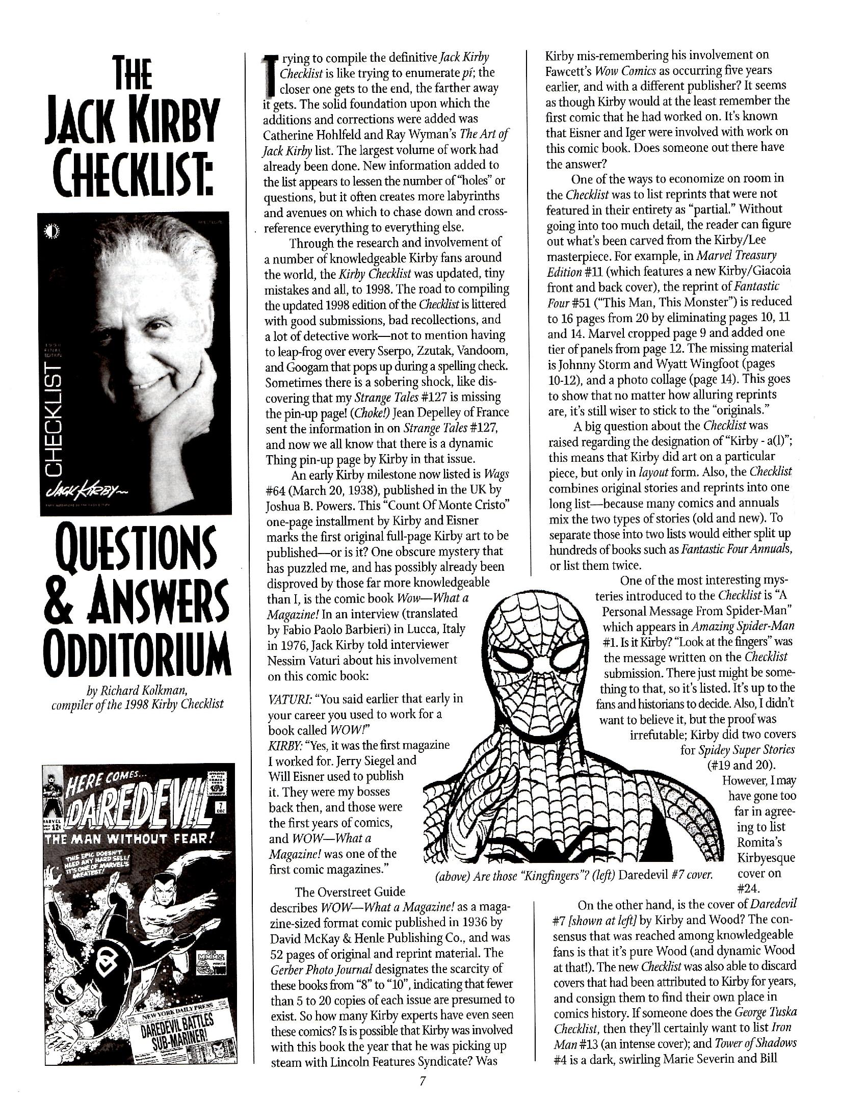 Read online The Jack Kirby Collector comic -  Issue #23 - 7