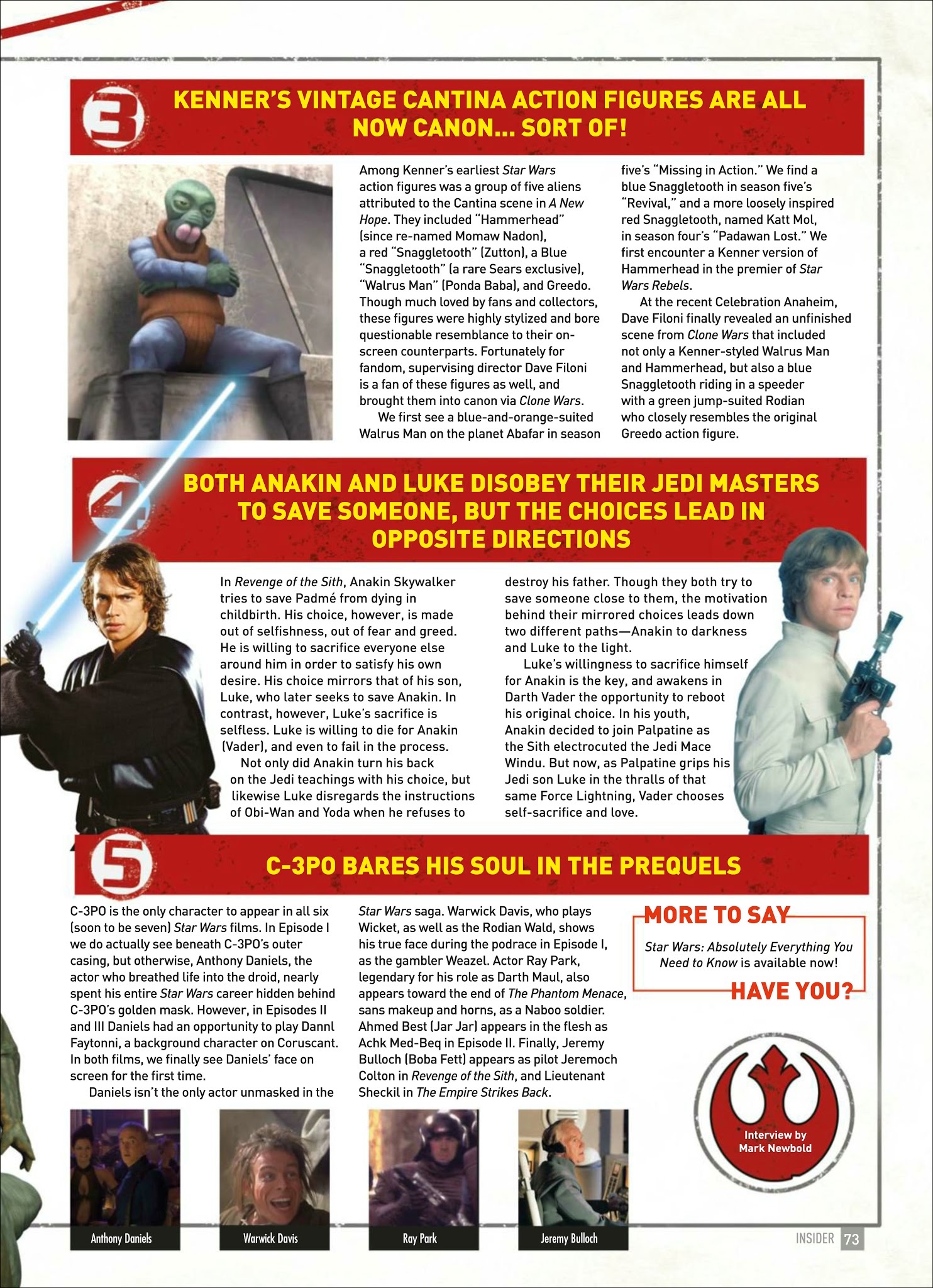 Read online Star Wars Insider 2018 Special Edition comic -  Issue # TPB - 73