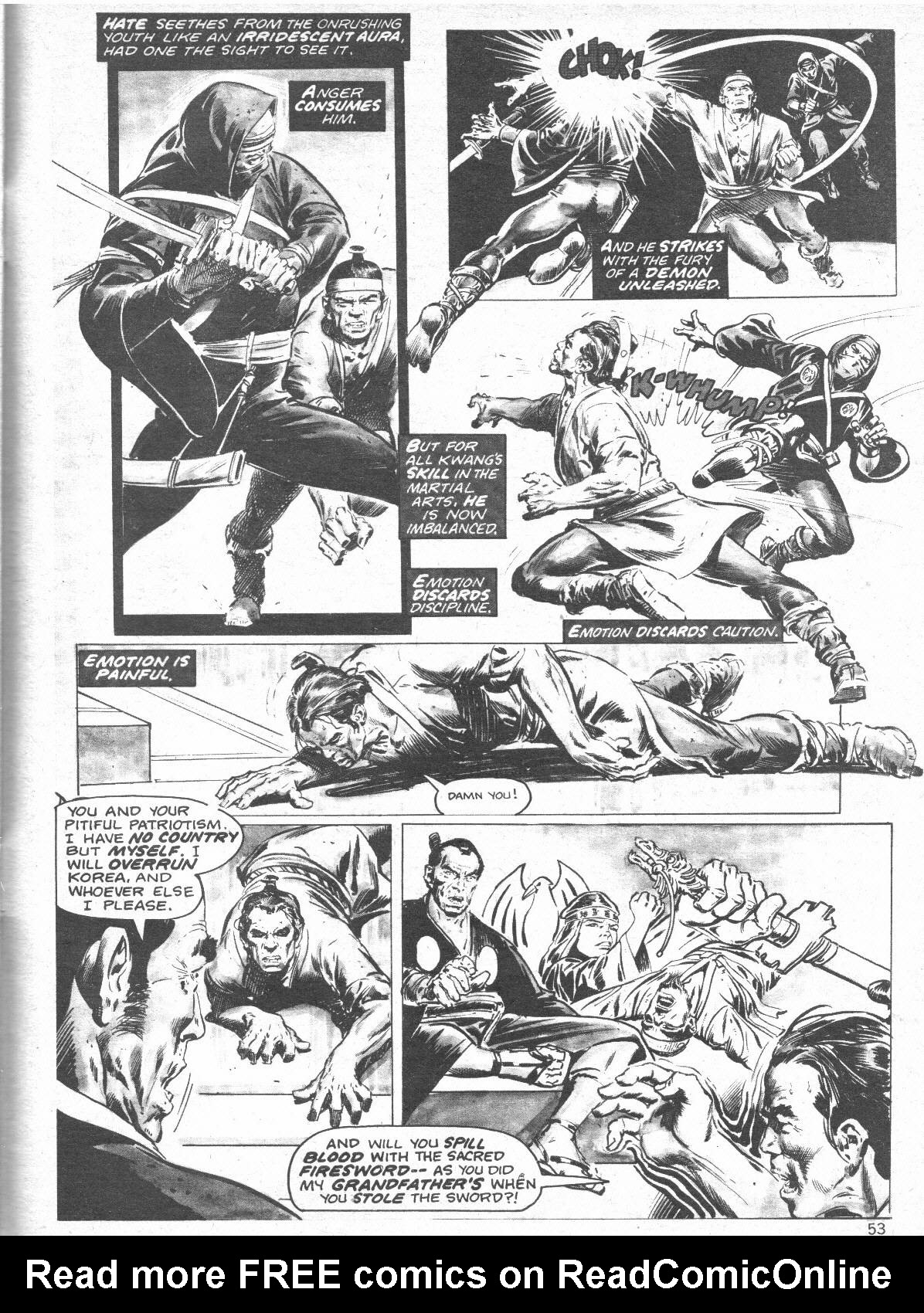 Read online The Deadly Hands of Kung Fu comic -  Issue #27 - 53