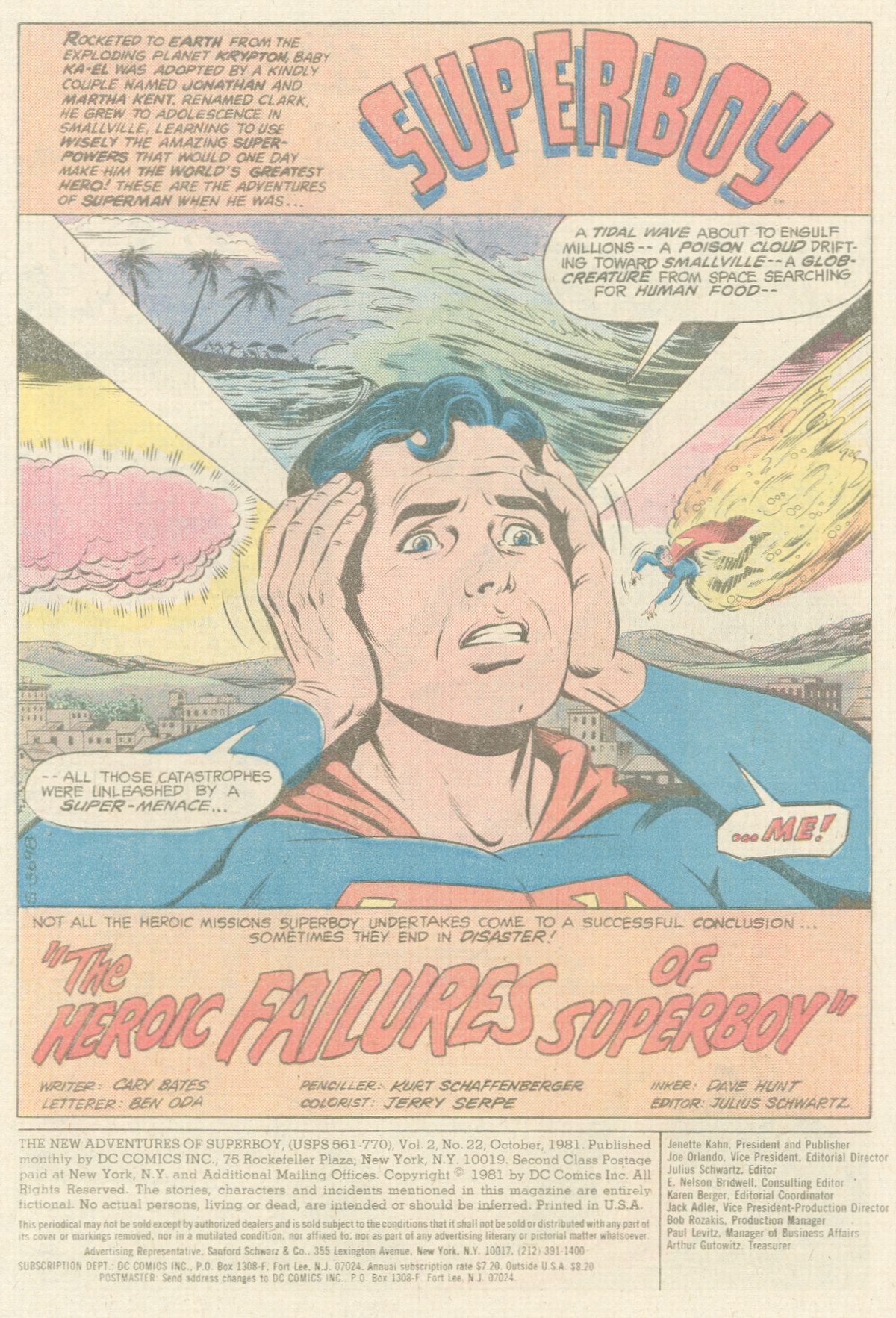 Read online The New Adventures of Superboy comic -  Issue #22 - 2