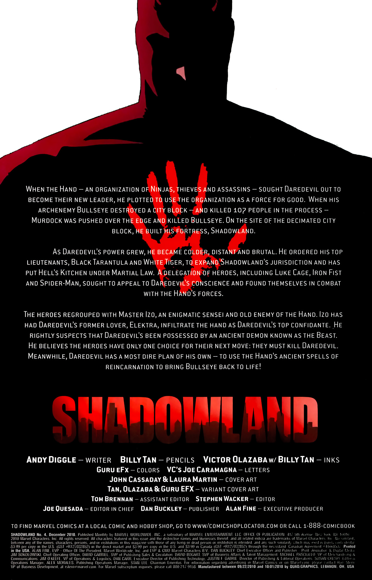 Read online Shadowland comic -  Issue #4 - 3