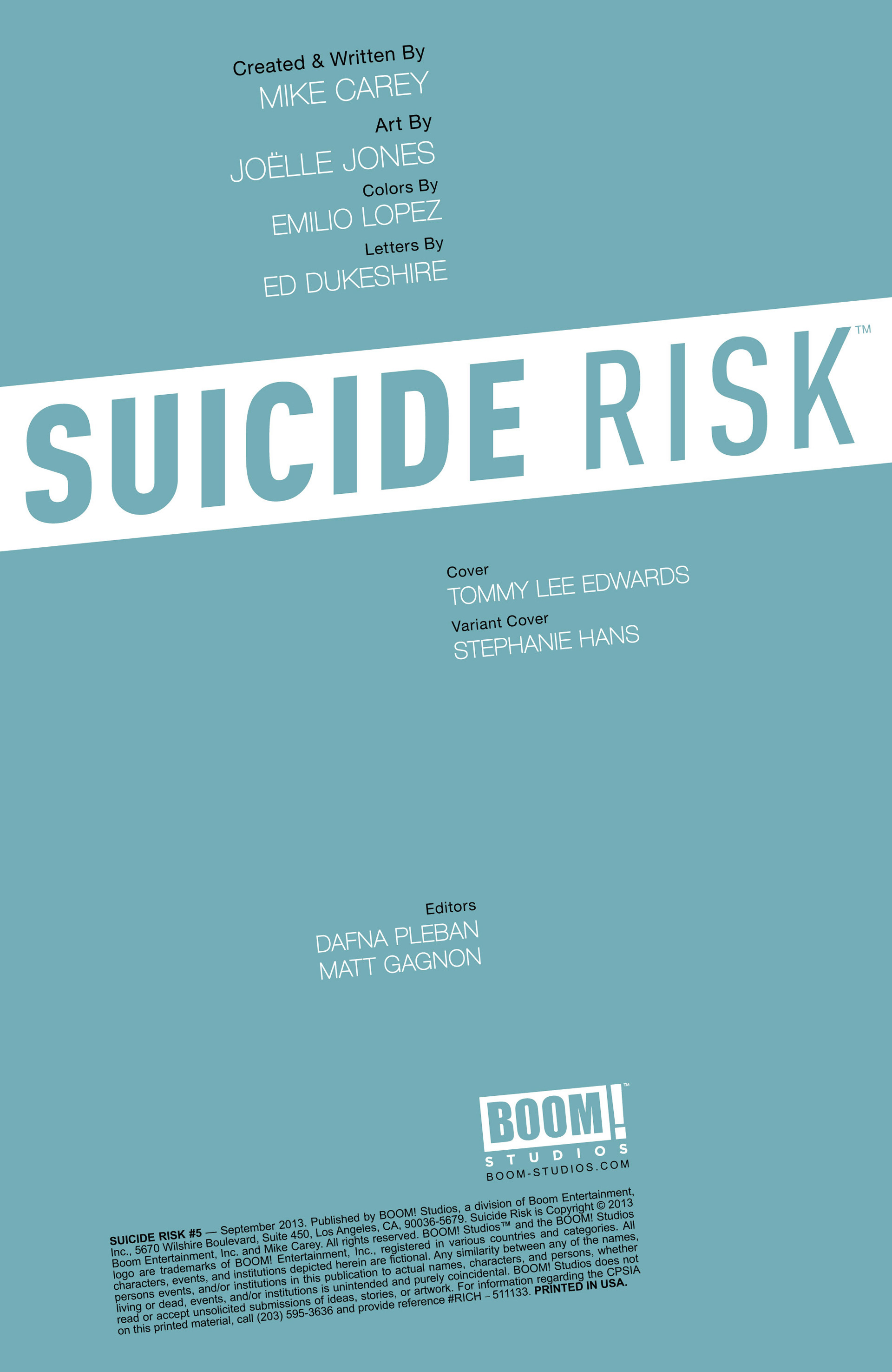 Read online Suicide Risk comic -  Issue #5 - 3