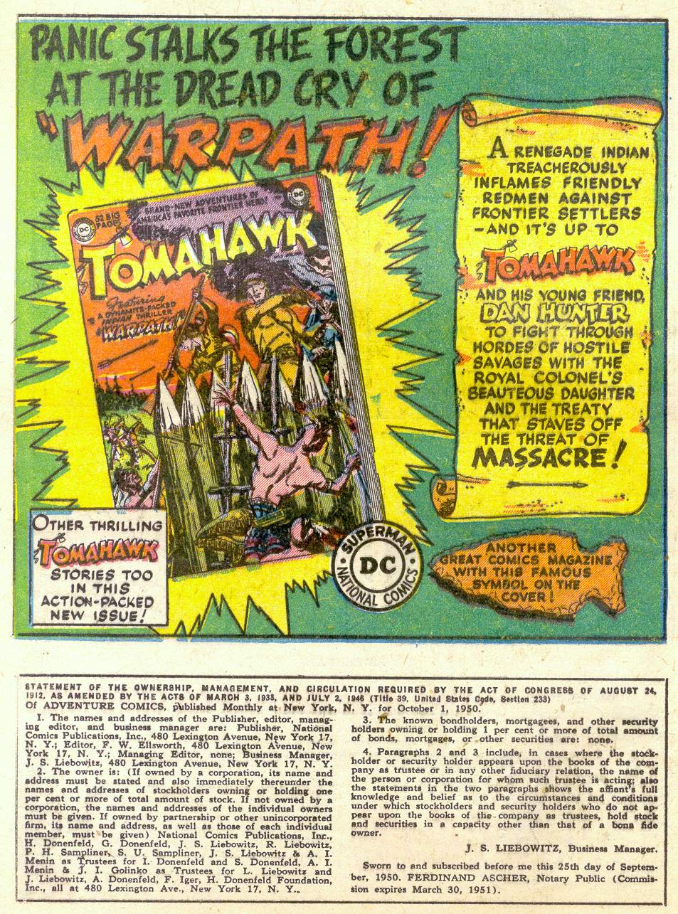 Read online Adventure Comics (1938) comic -  Issue #161 - 34