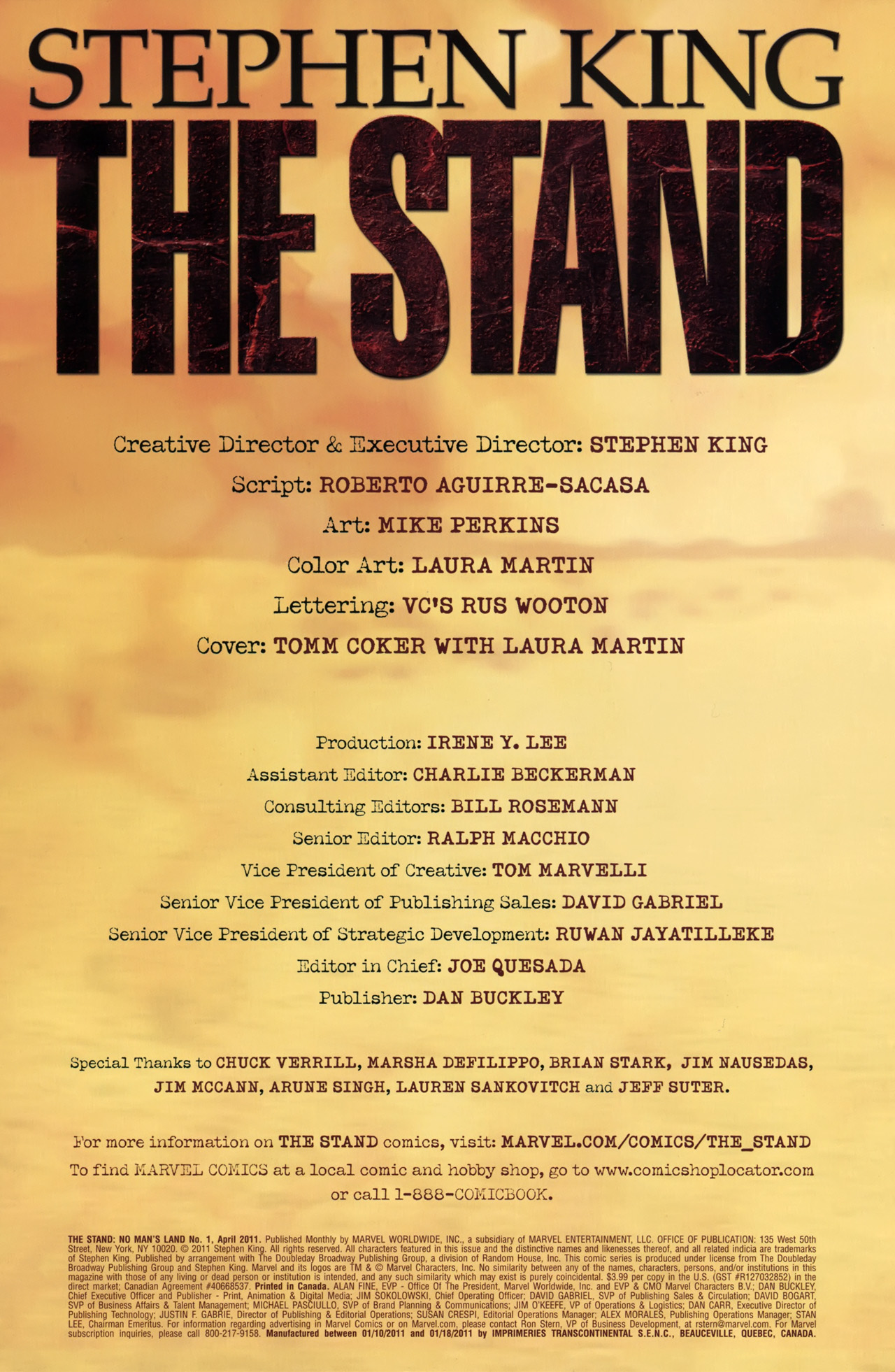 Read online The Stand: No Man's Land comic -  Issue #1 - 2