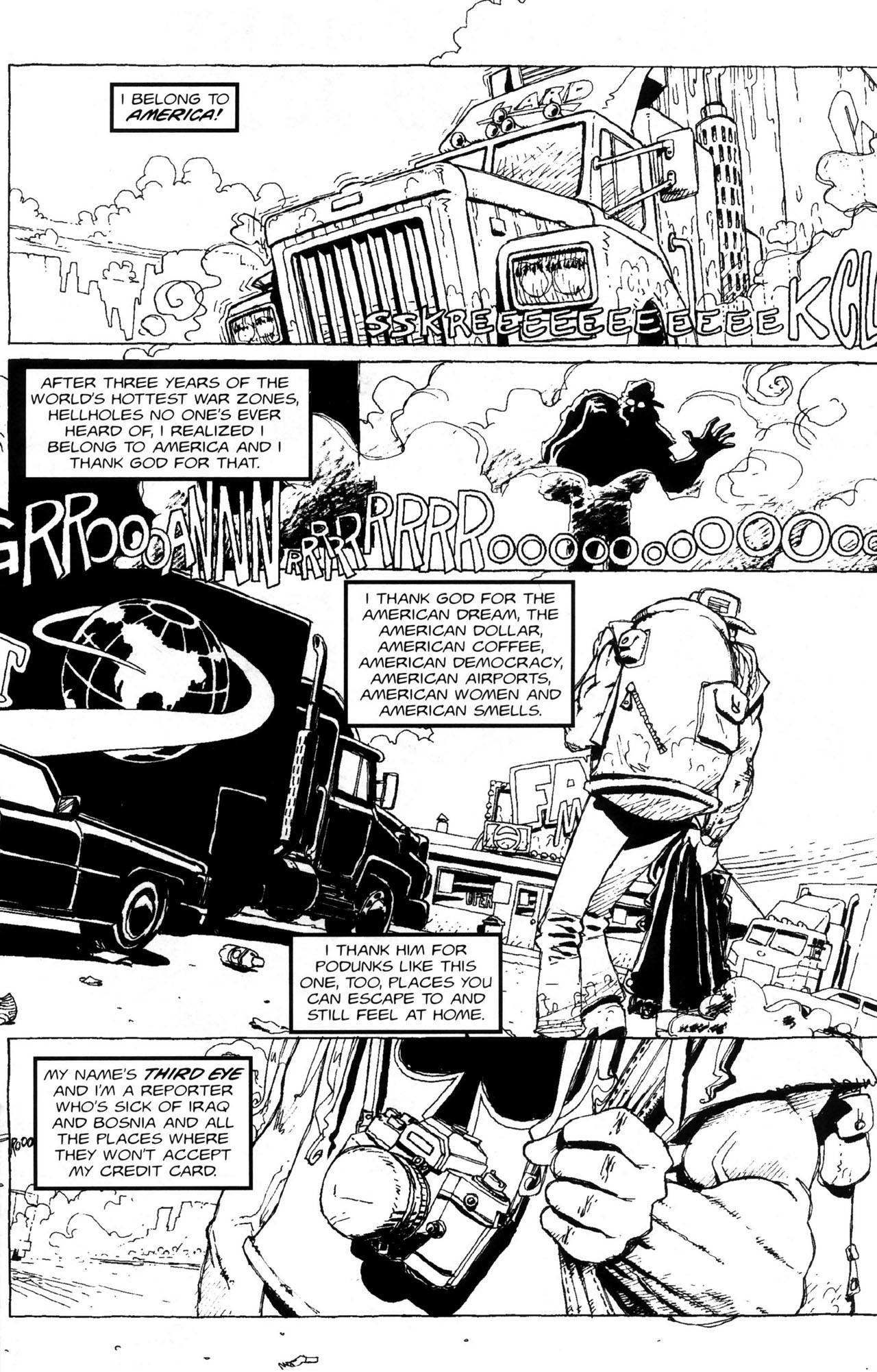 Read online Warrior Nun: Black & White comic -  Issue #6 - 21