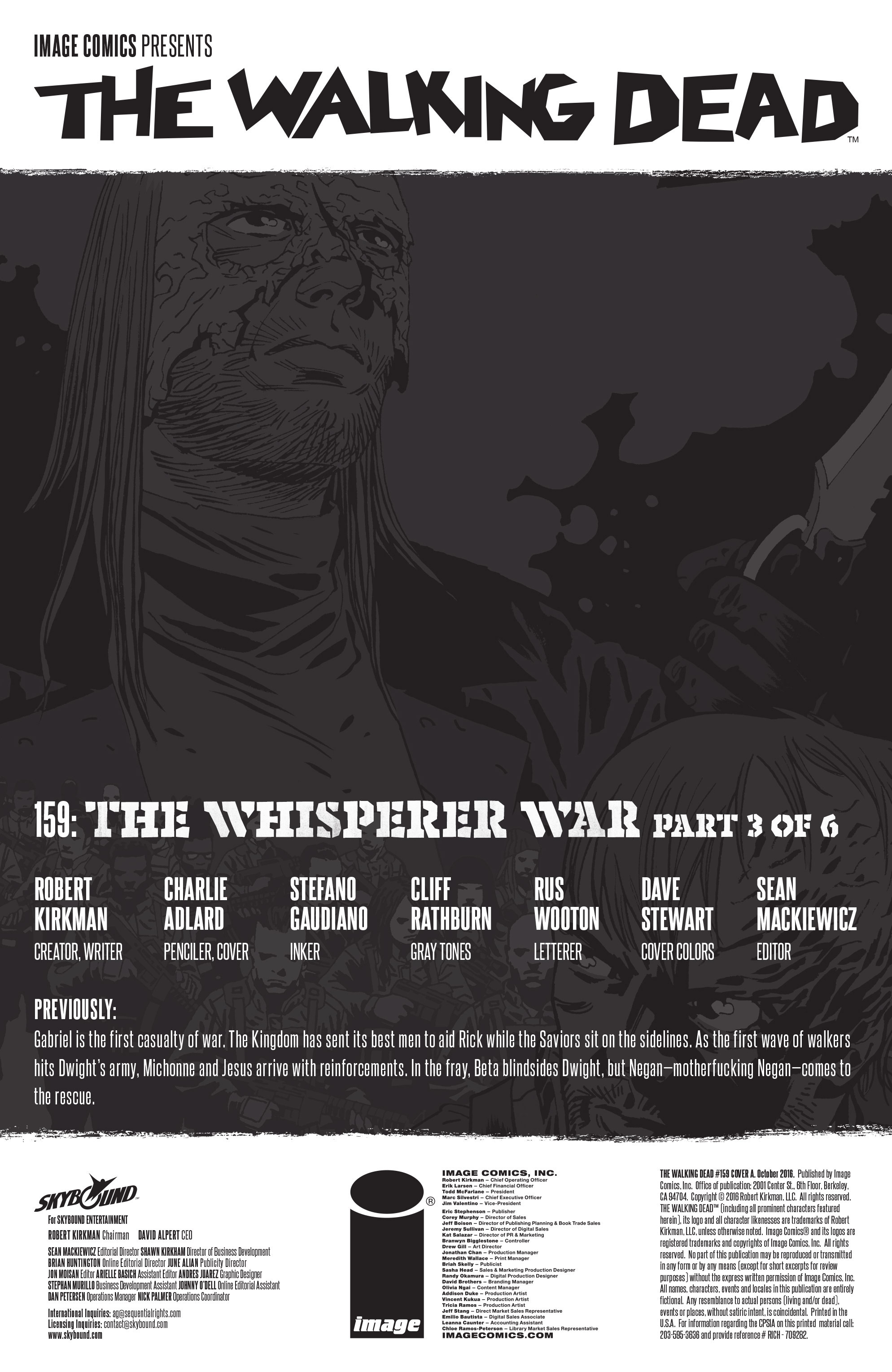 Read online The Walking Dead comic -  Issue #159 - 2