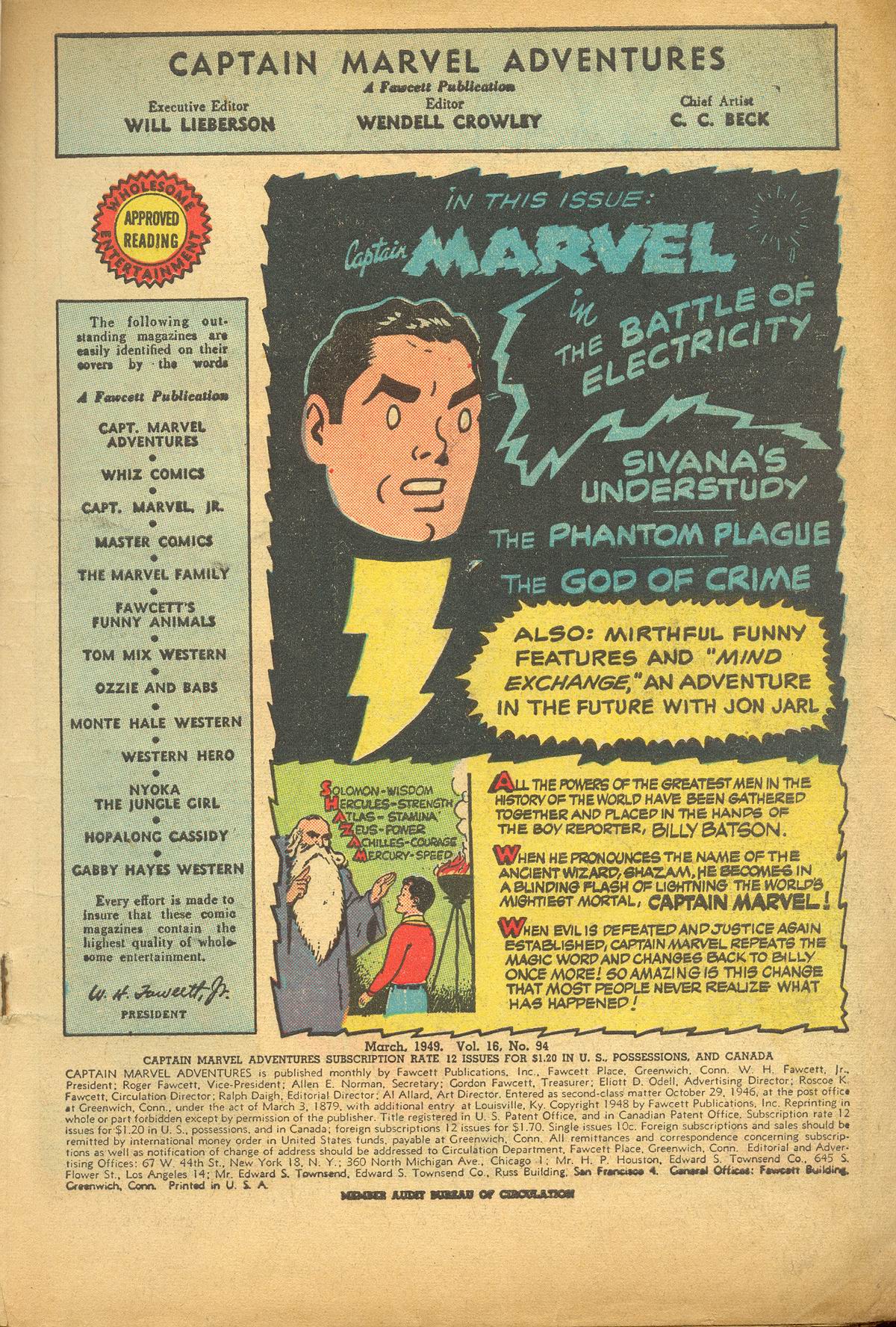 Read online Captain Marvel Adventures comic -  Issue #94 - 3