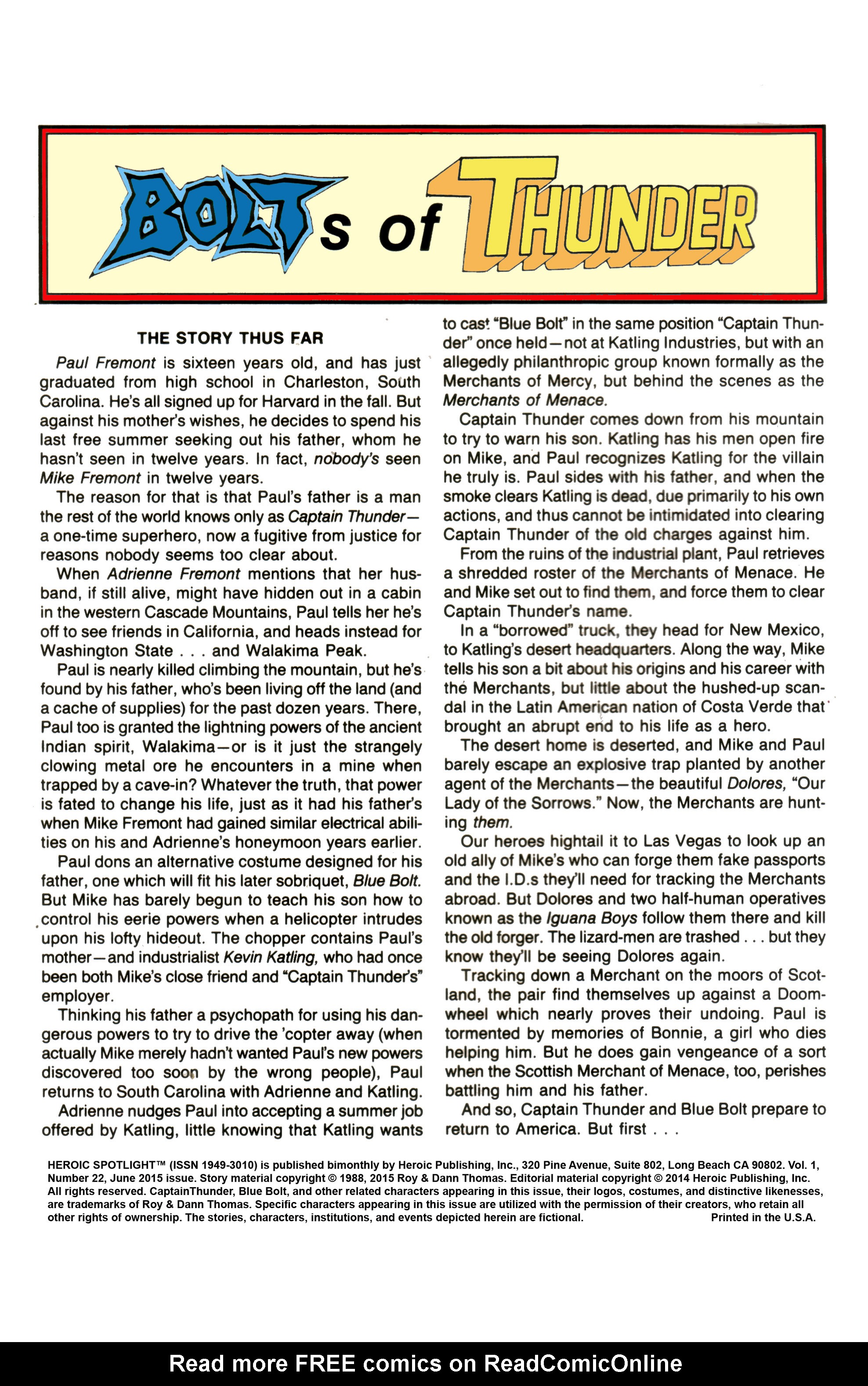 Read online Heroic Spotlight comic -  Issue #21 - 2