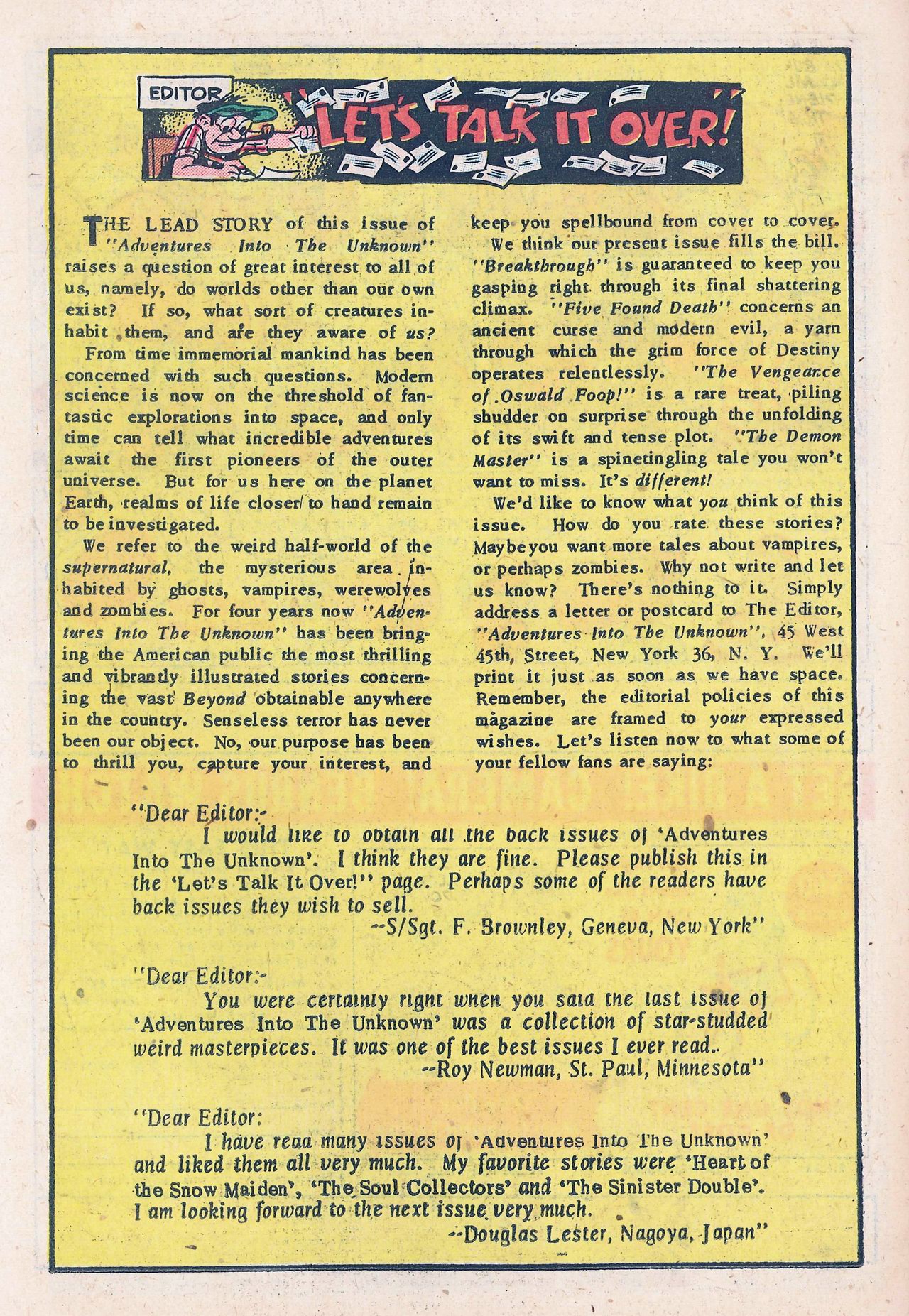 Read online Adventures Into The Unknown comic -  Issue #46 - 18