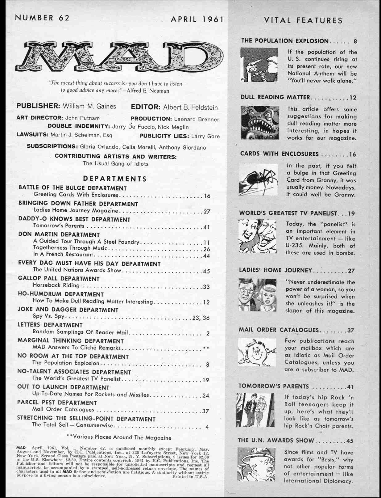 Read online MAD comic -  Issue #62 - 3