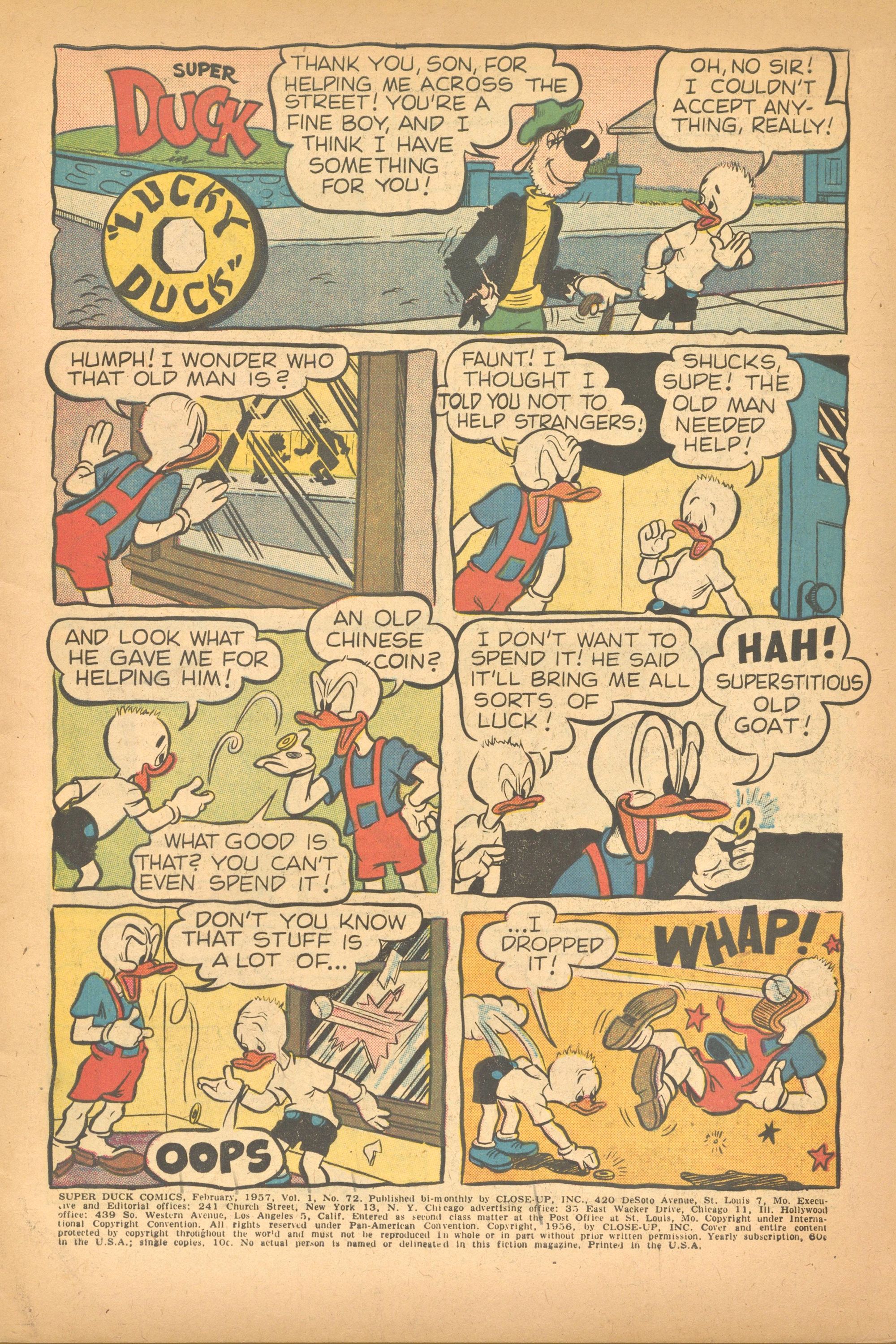Read online Super Duck Comics comic -  Issue #72 - 3