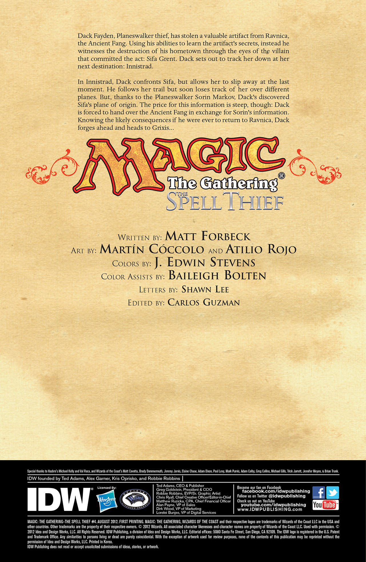 Read online Magic: The Gathering - The Spell Thief comic -  Issue #4 - 2