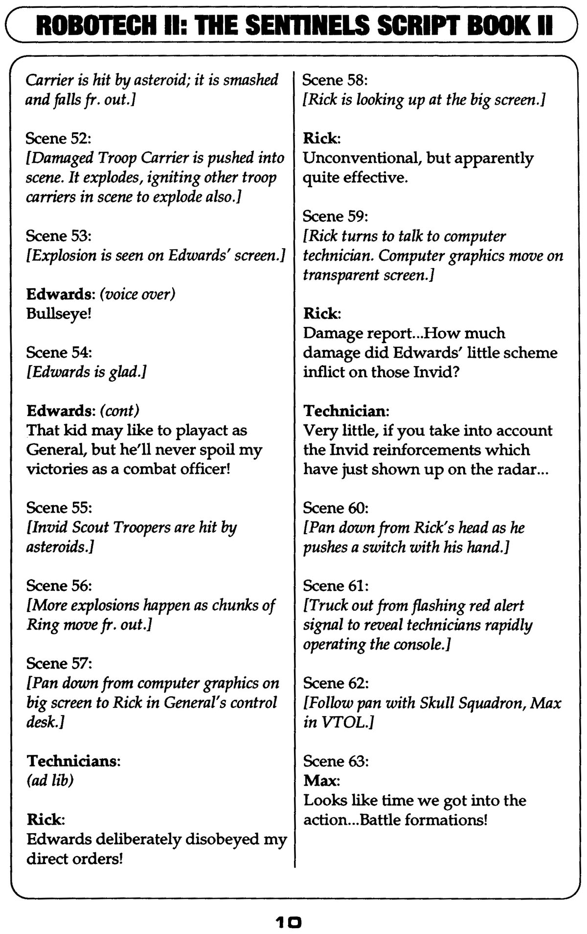 Read online Robotech II: The Sentinels comic -  Issue # _Script Book 2 - 11