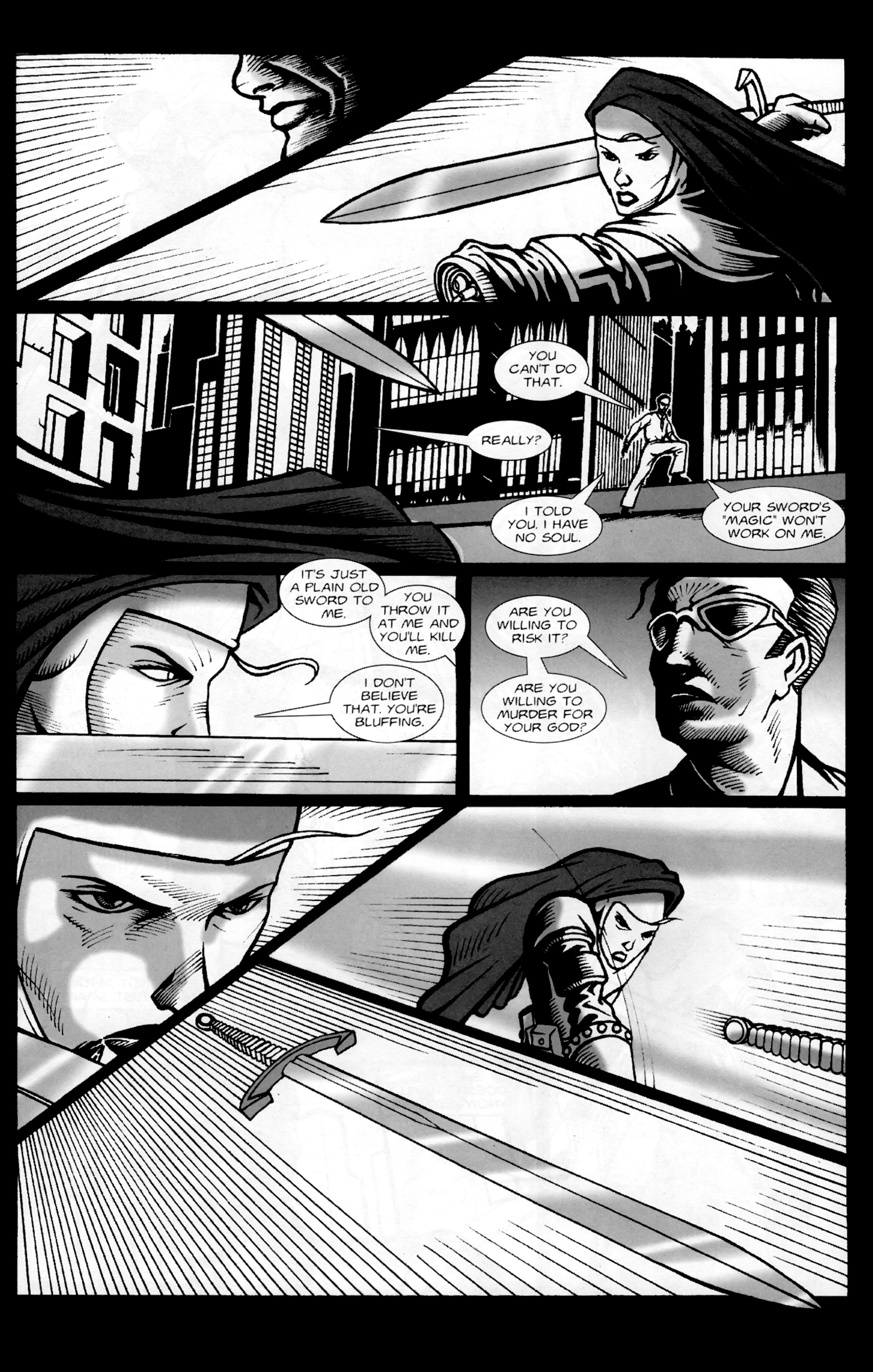 Read online Warrior Nun: Black & White comic -  Issue #3 - 18