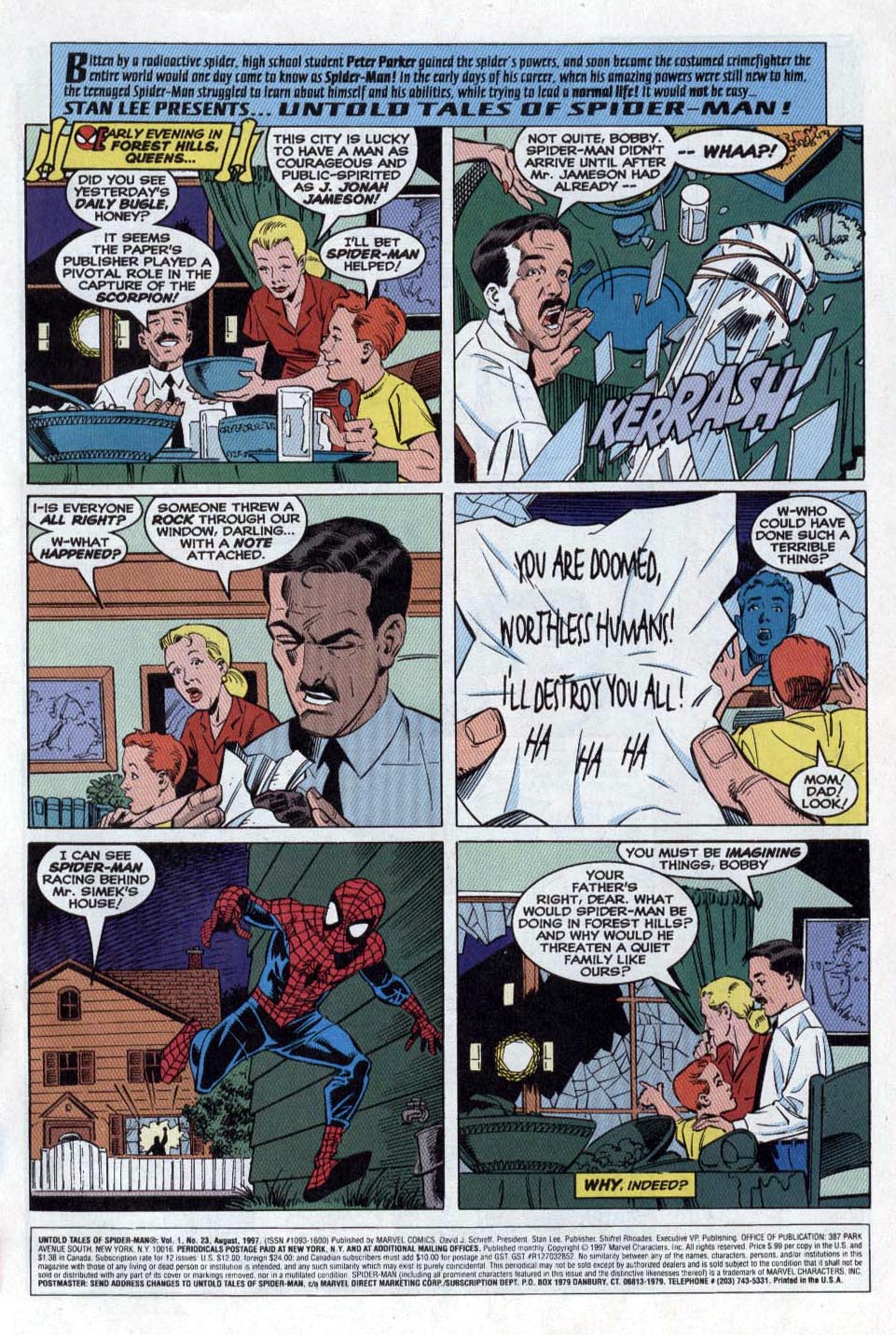Read online Untold Tales of Spider-Man comic -  Issue #23 - 2