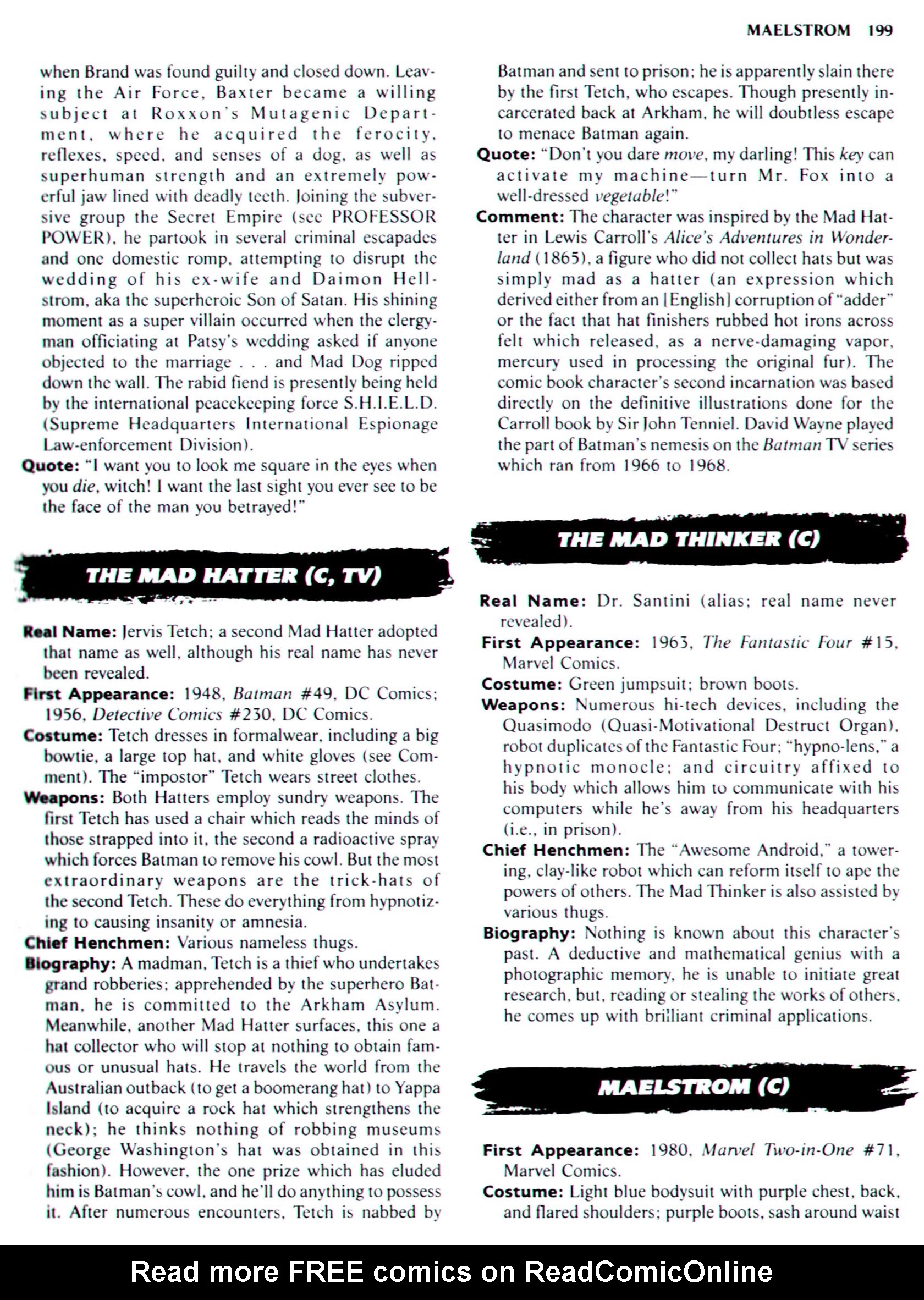 Read online The Encyclopedia of Super Villains comic -  Issue # TPB (Part 1) - 225