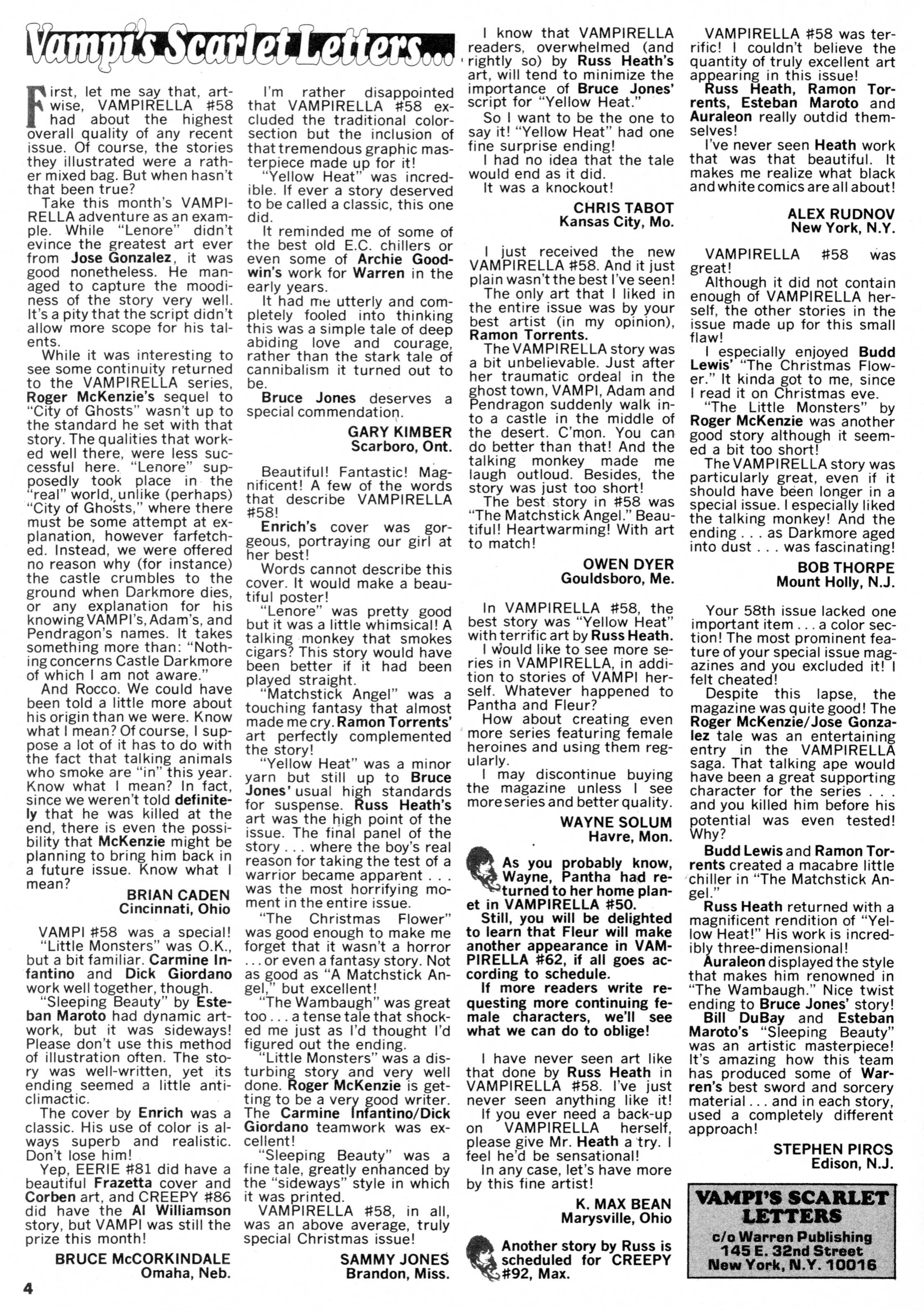 Read online Vampirella (1969) comic -  Issue #60 - 4