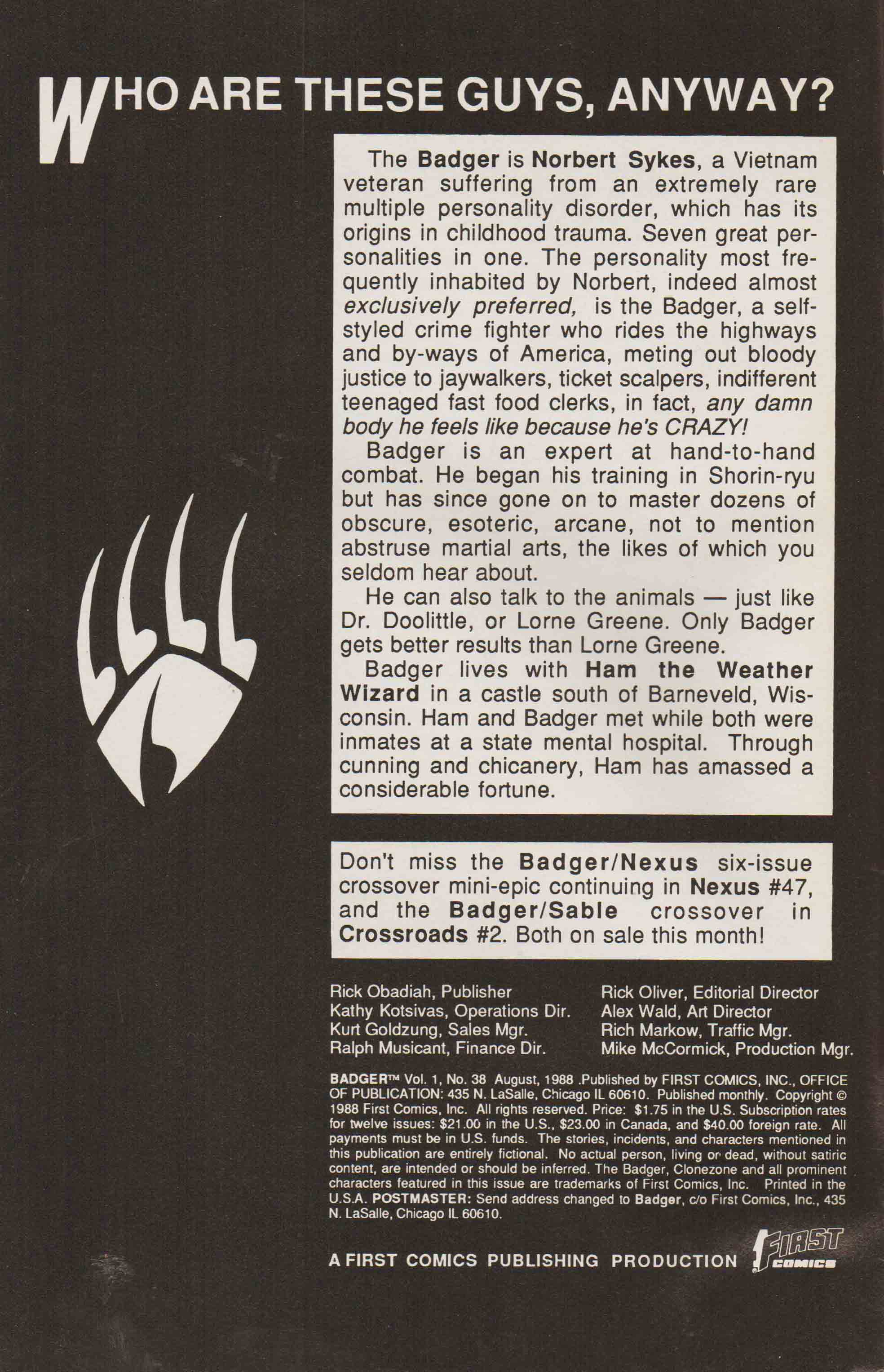 Read online The Badger comic -  Issue #38 - 2